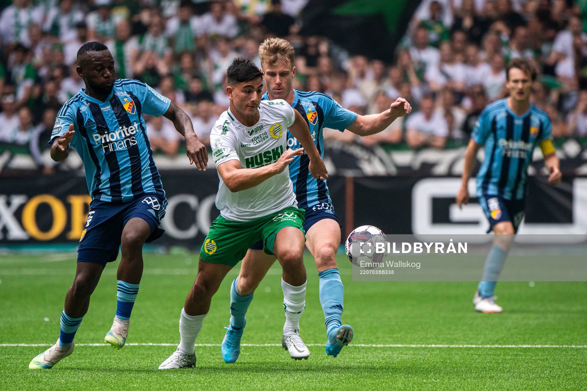 Djurgårdens Emmanuel Justine Rabby Banda och Hammarbys