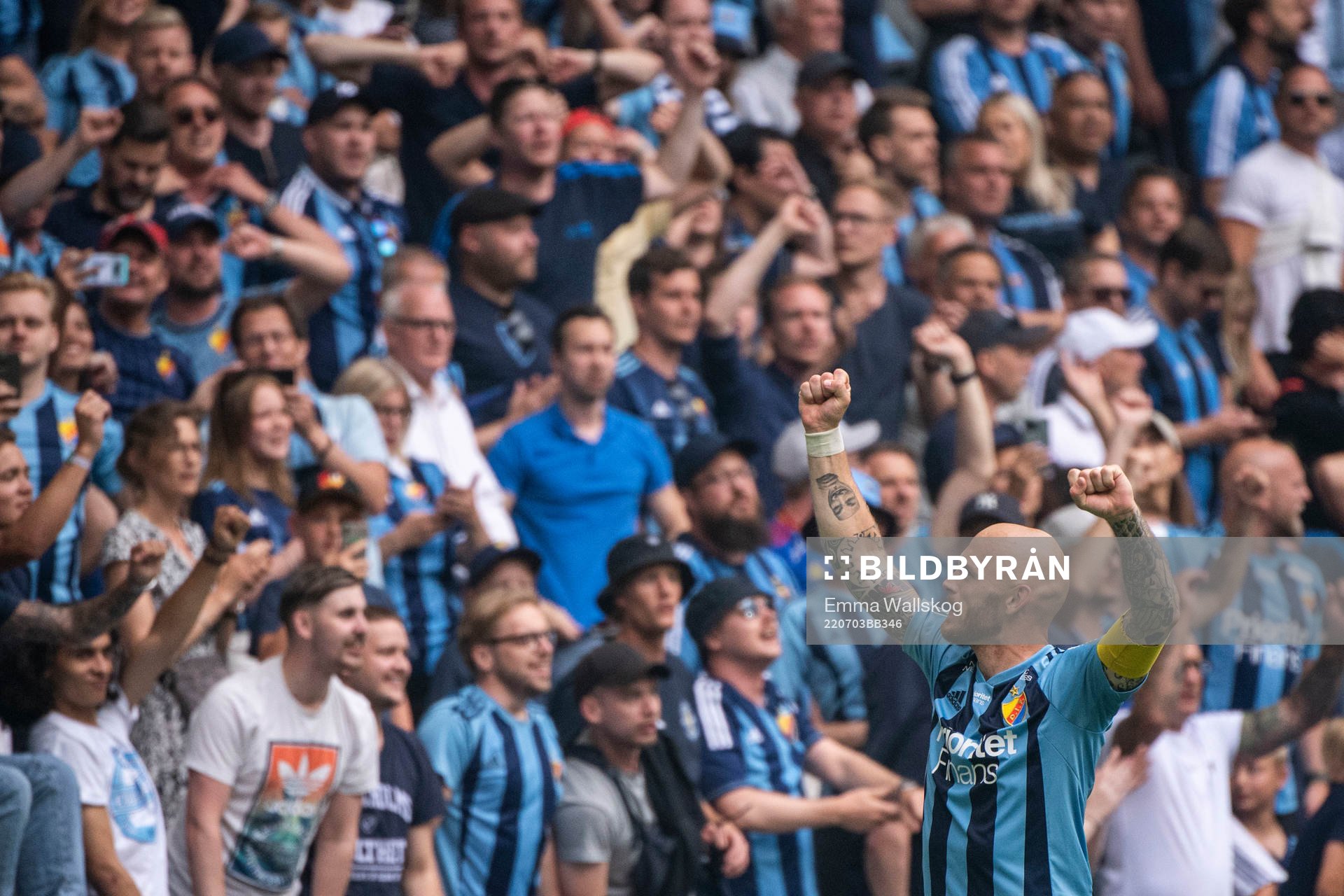 Djurgårdens Magnus Eriksson jublar