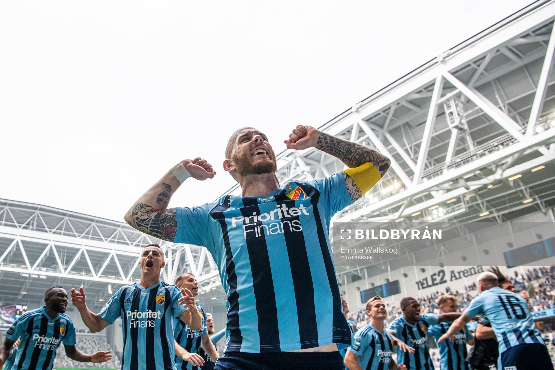 Djurgårdens Magnus Eriksson jublar