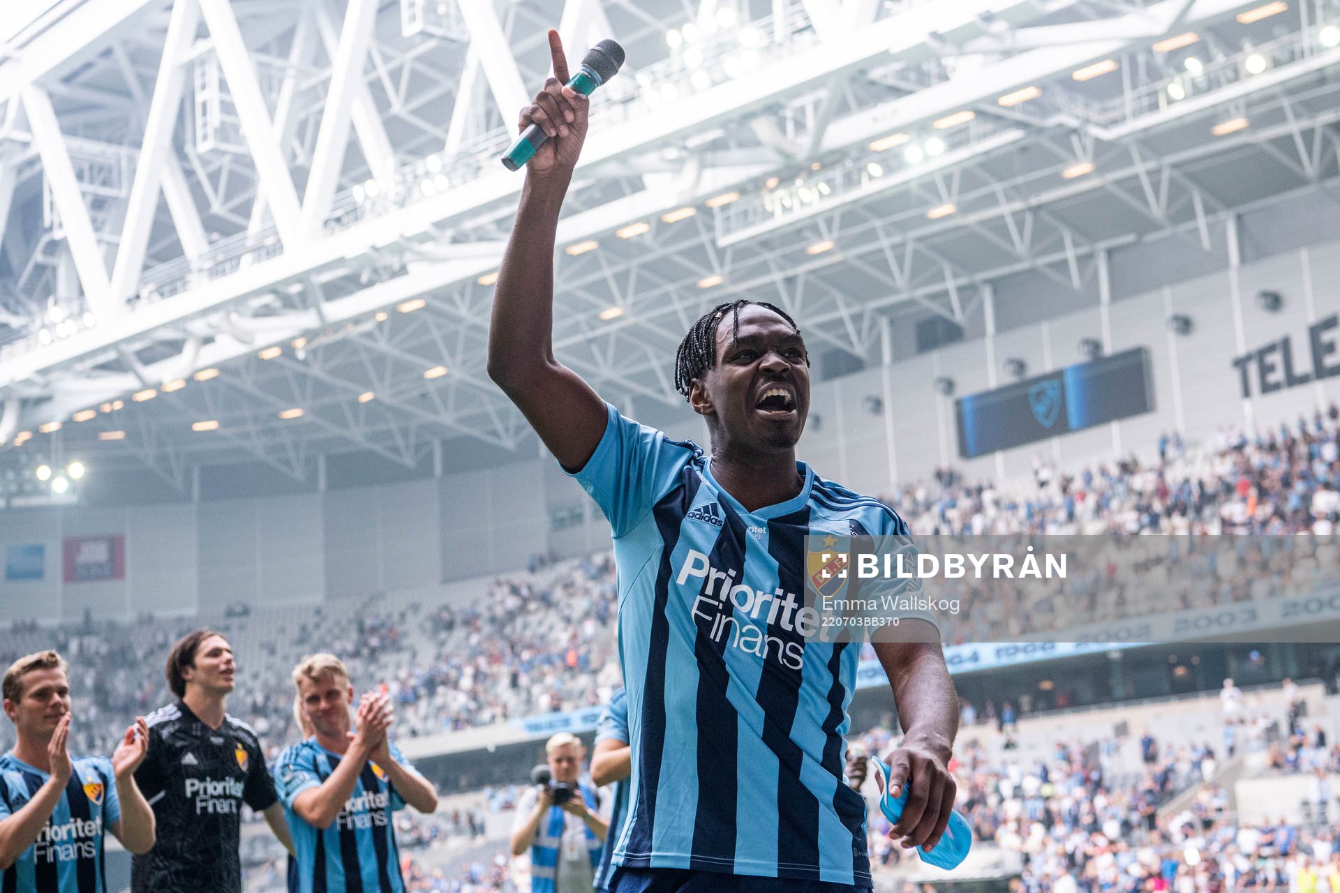 Djurgårdens Joel Asoro jublar