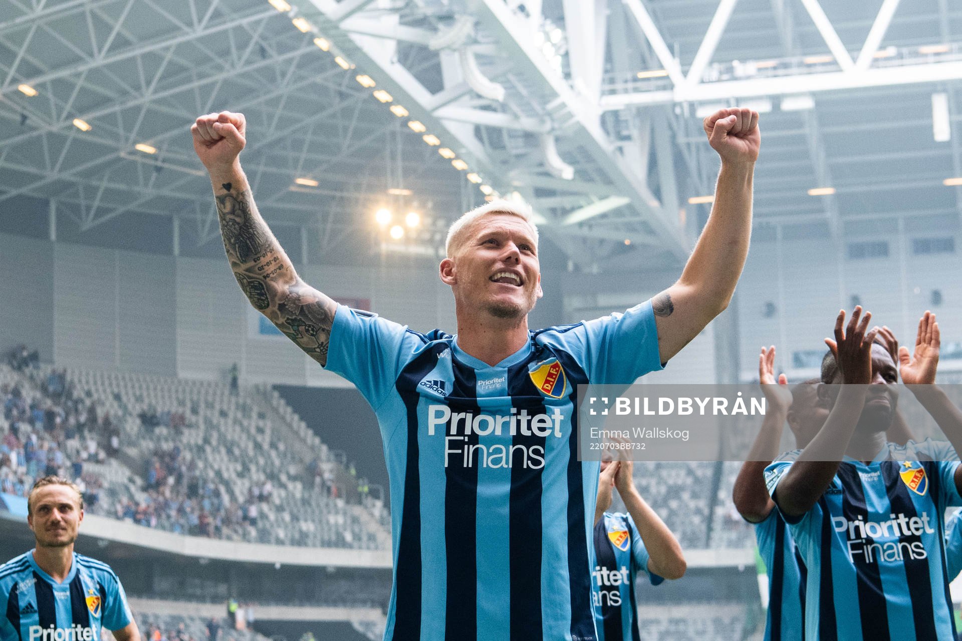 Djurgårdens Victor Edvardsen jublar