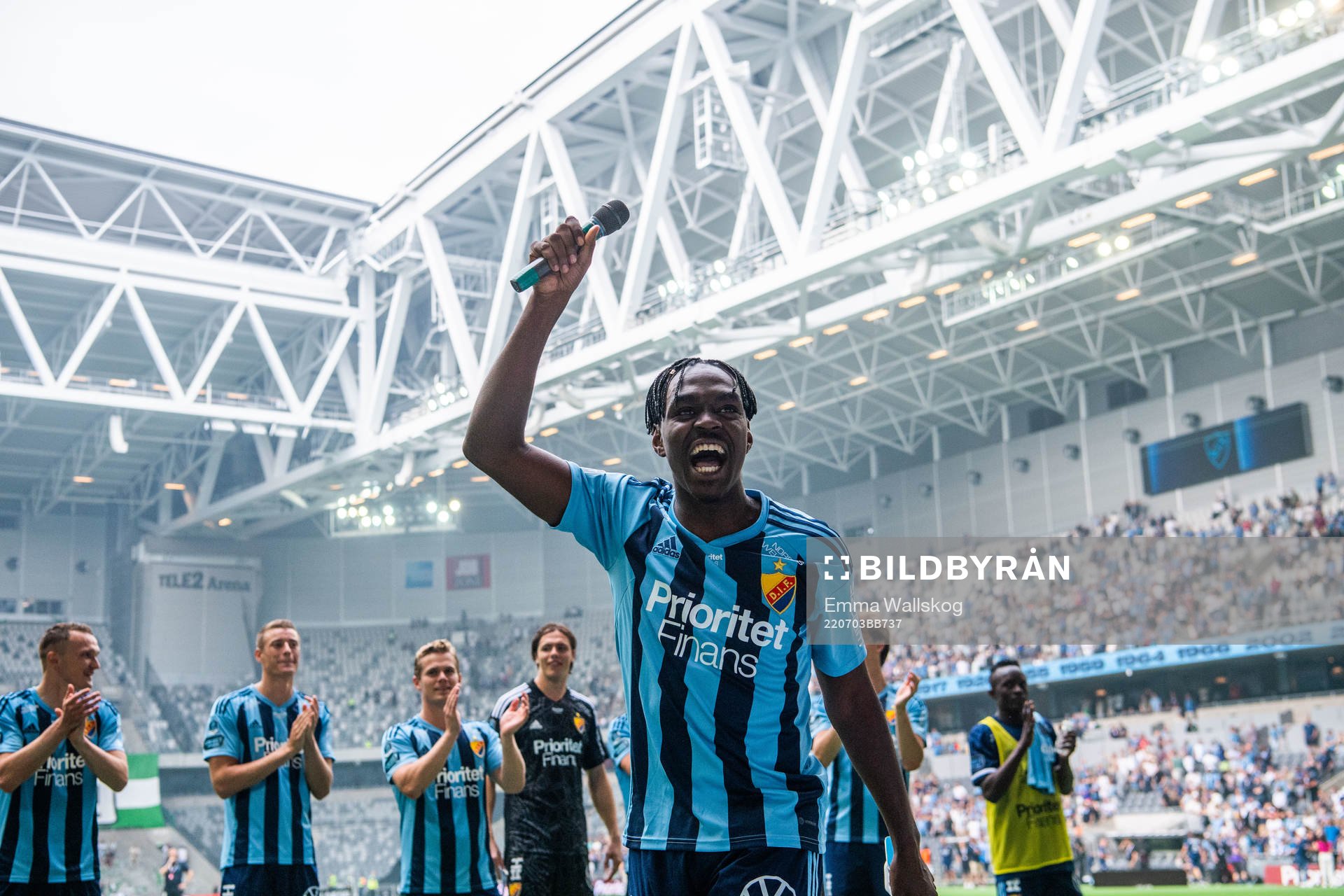 Djurgårdens Joel Asoro jublar