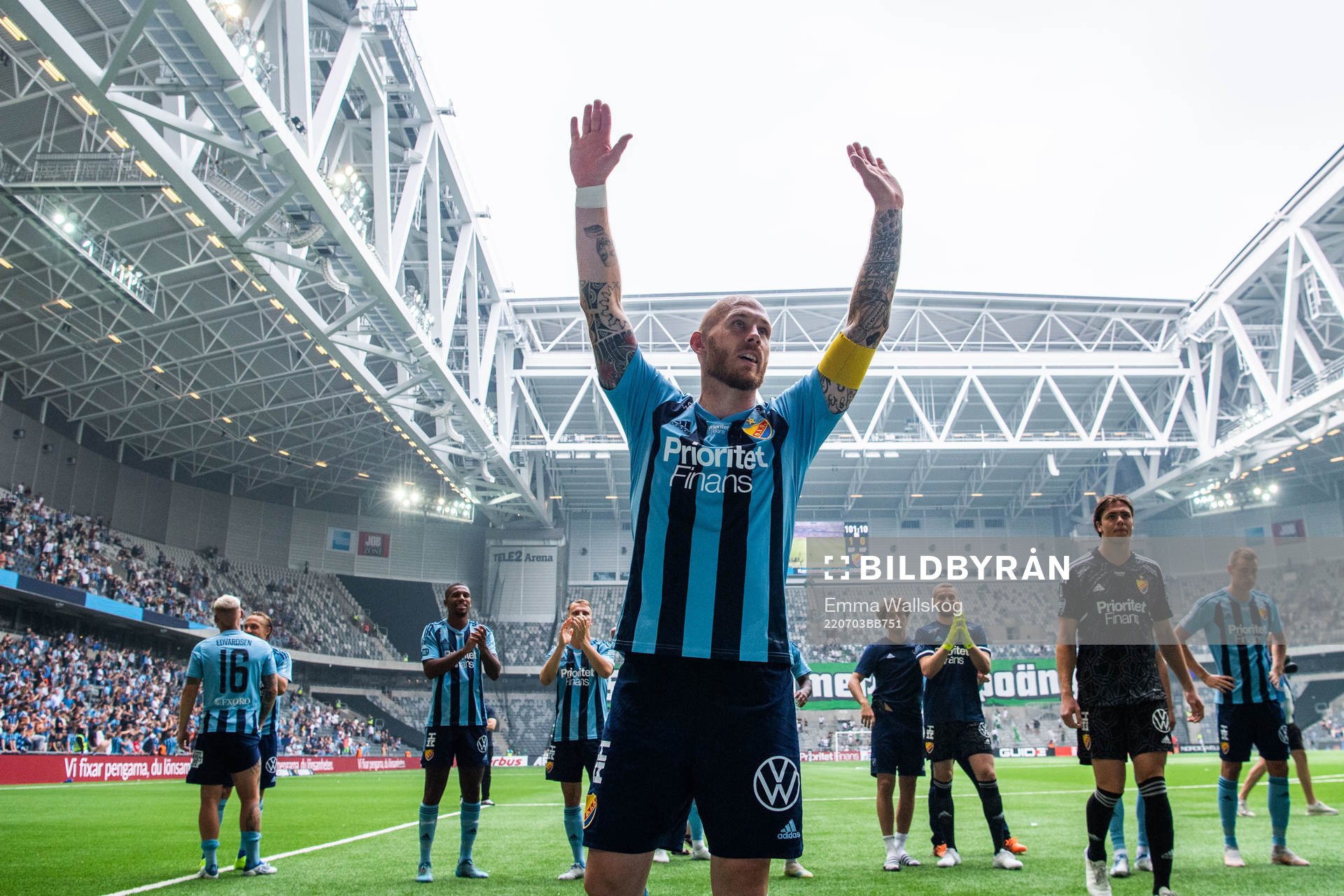 Djurgårdens Magnus Eriksson jublar