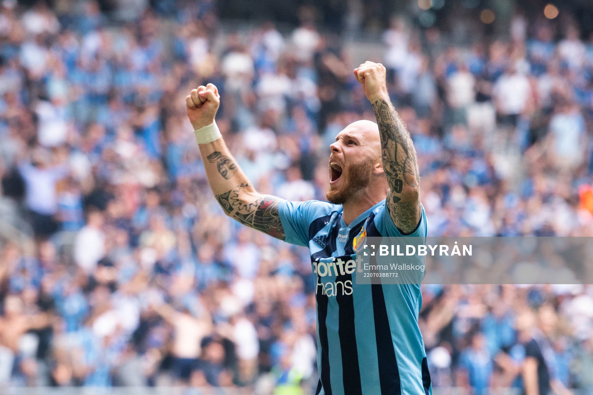 Djurgårdens Magnus Eriksson jublar