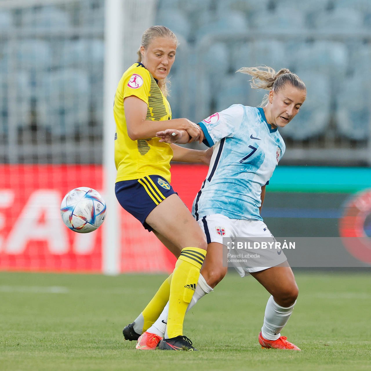 Elma Juntilla Nelhage of Sweden in action against Stine