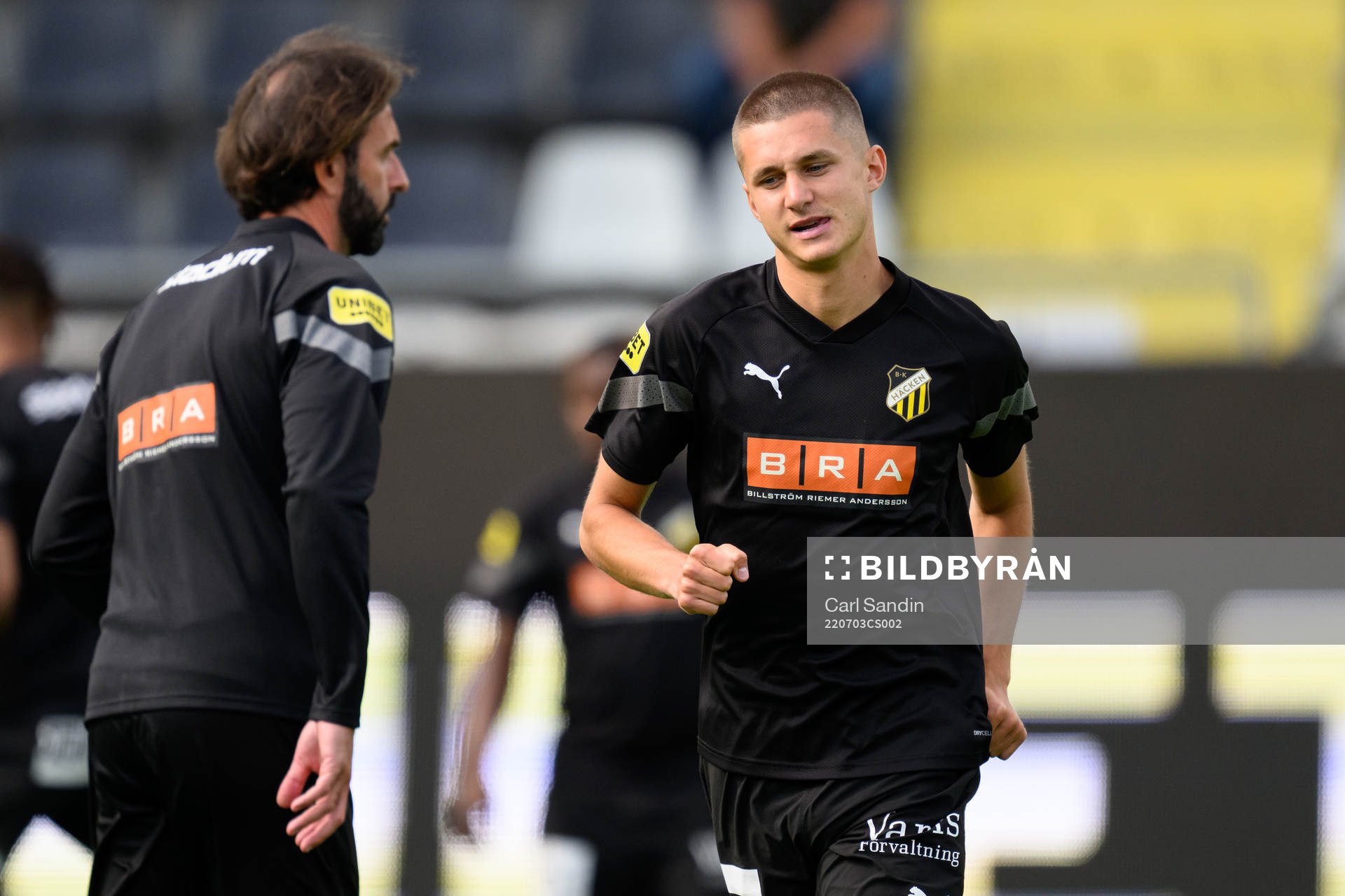 Häckens Leo Bengtsson innan fotbollsmatchen i Allsvenskan
