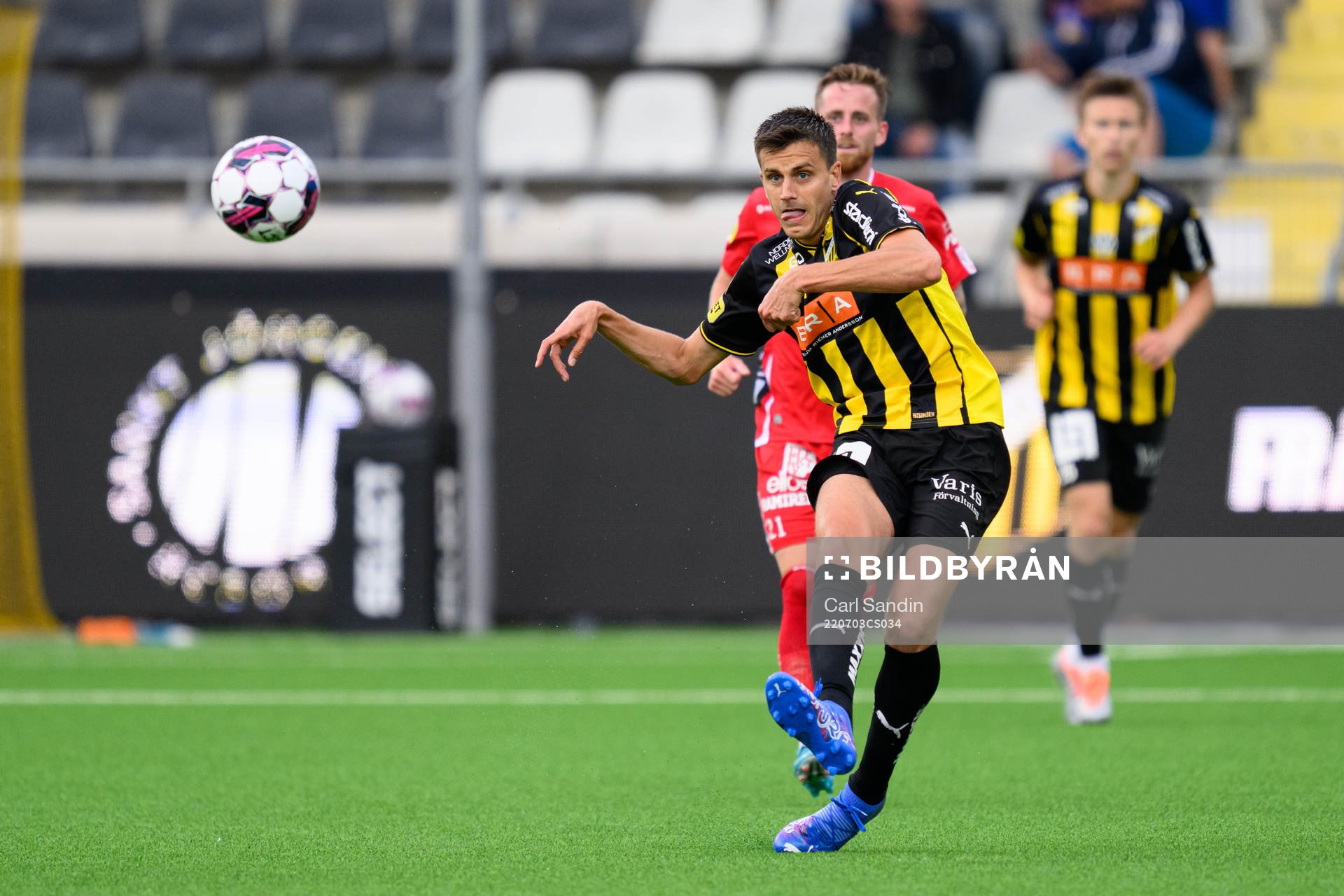 Häckens Alexander Jeremejeff under fotbollsmatchen i Allsvenskan mellan Häcken och Elfsborg den 3 juli 2022 i Göteborg. 