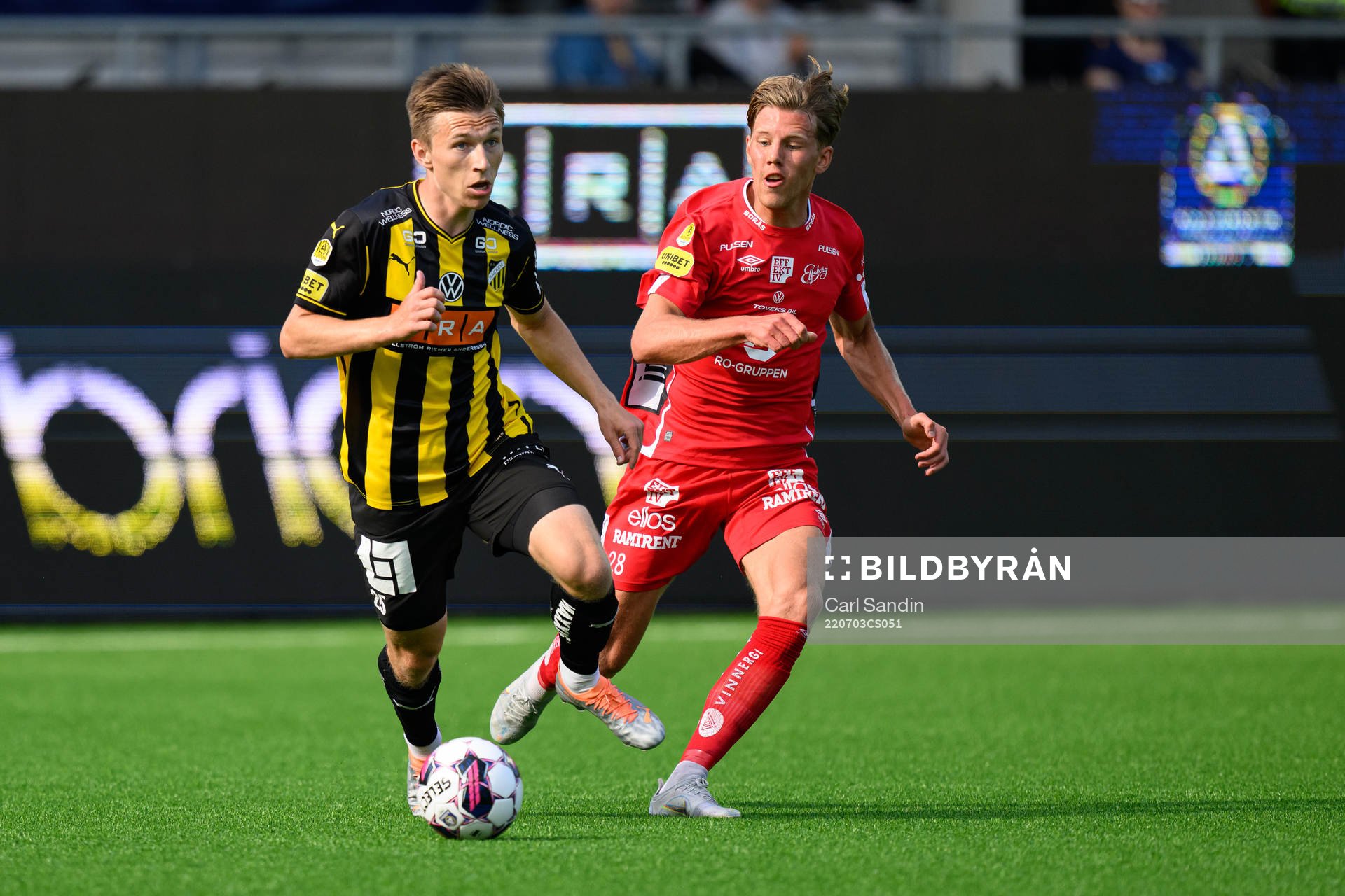 Häckens Kristoffer Lund Hansen och Elfsborgs Noah