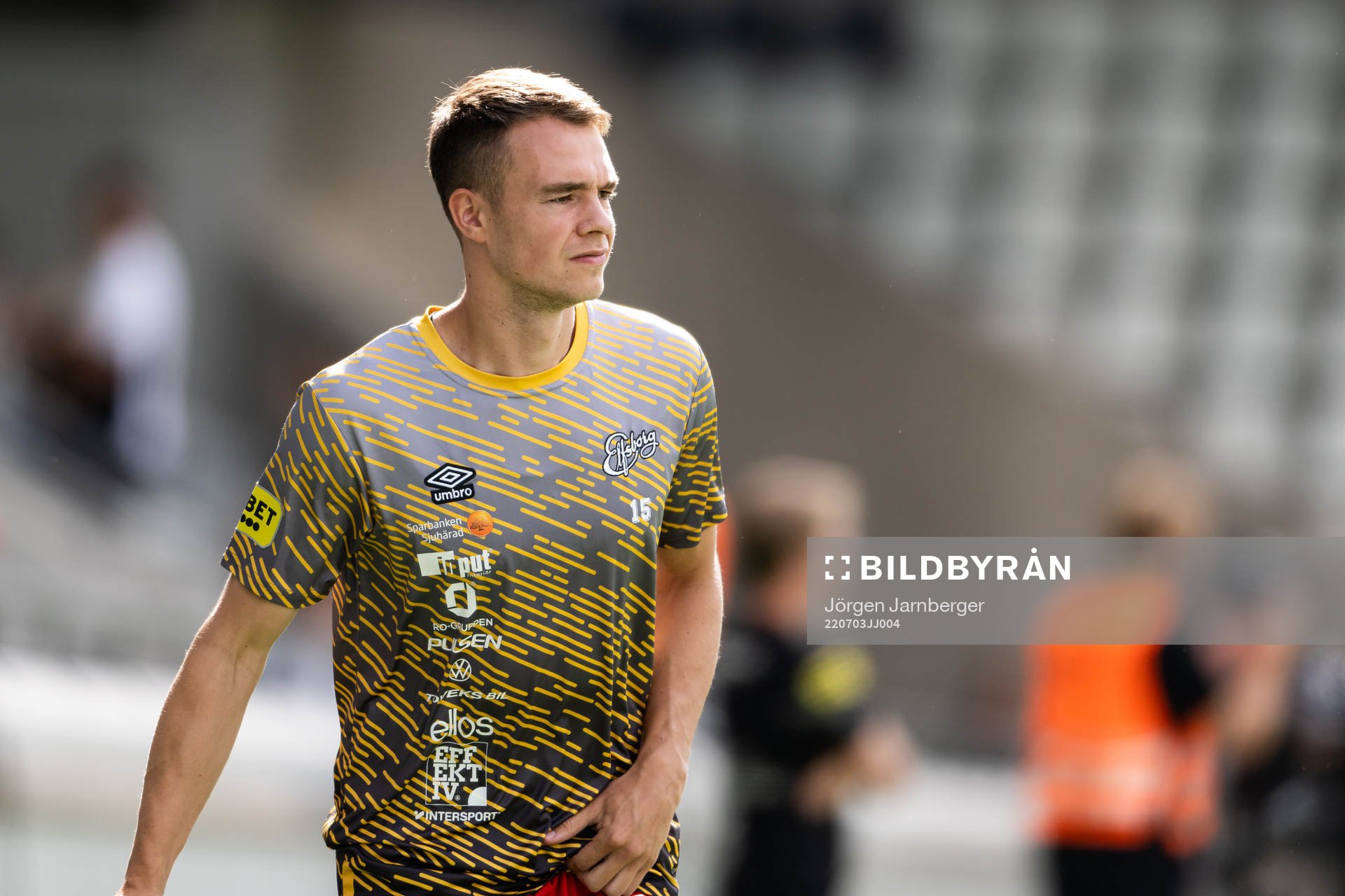 Elfsborgs Leo Väisänen under fotbollsmatchen i Allsvenskan mellan Häcken och Elfsborg den 3 juli 2022 i Göteborg. 