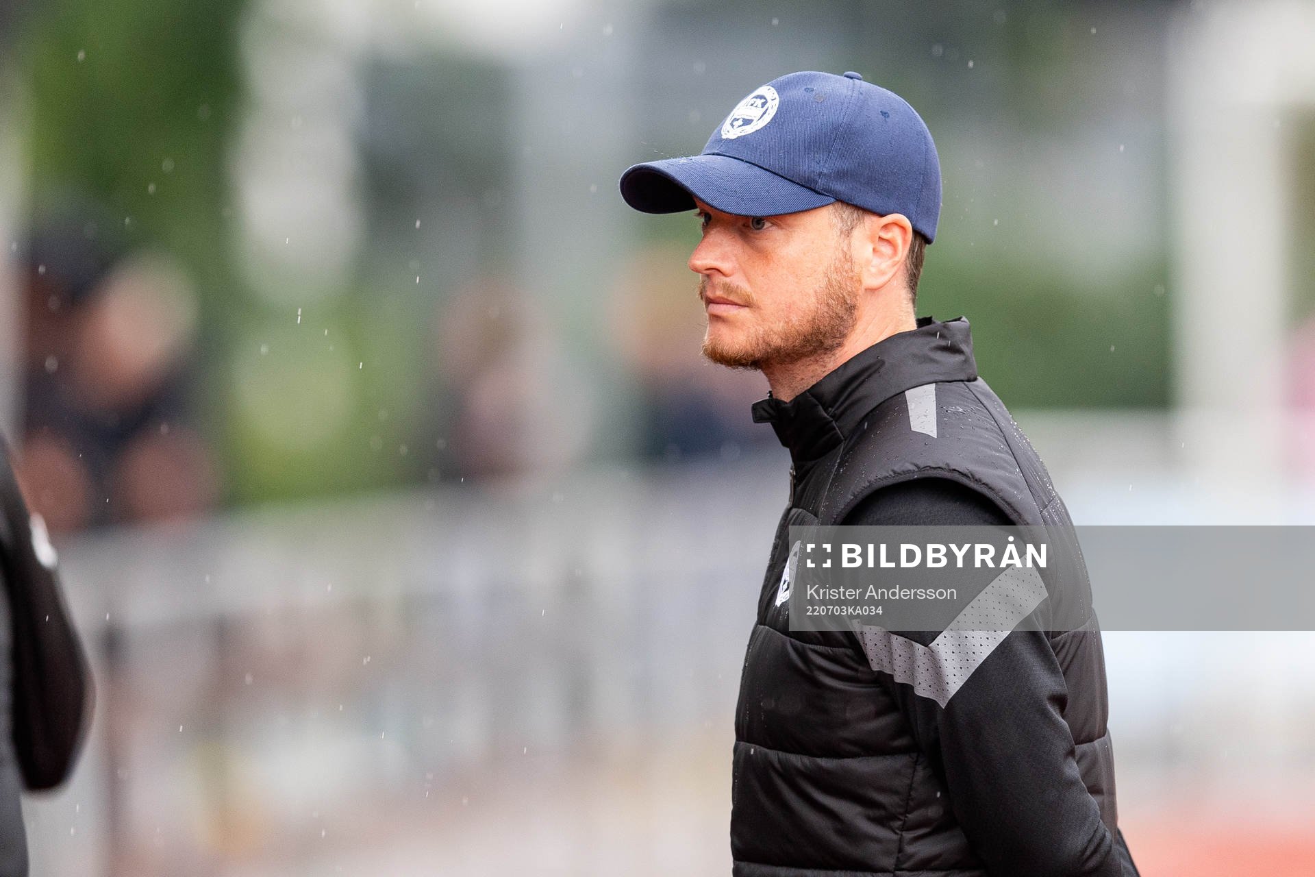 Värnamos tränare Kim Hellberg före fotbollsmatchen i
