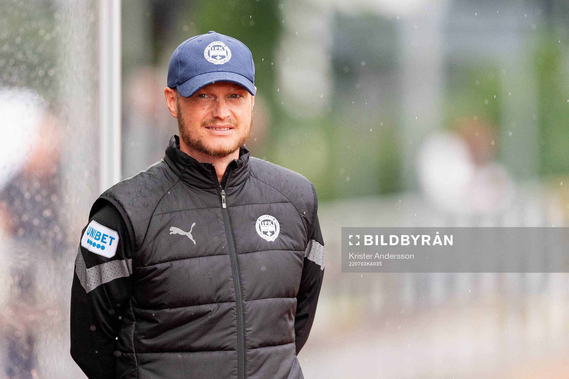 Värnamos tränare Kim Hellberg före fotbollsmatchen i