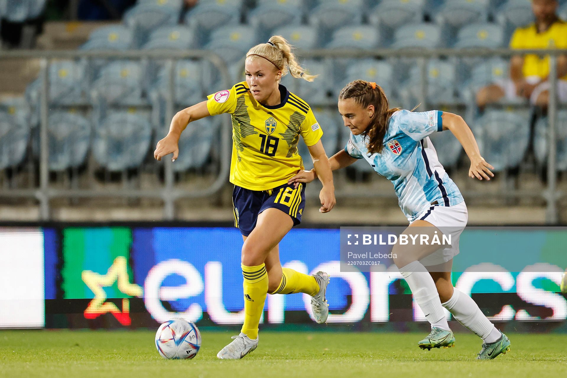 Felicia Jastré Högberg of Sweden in action against xxxxx