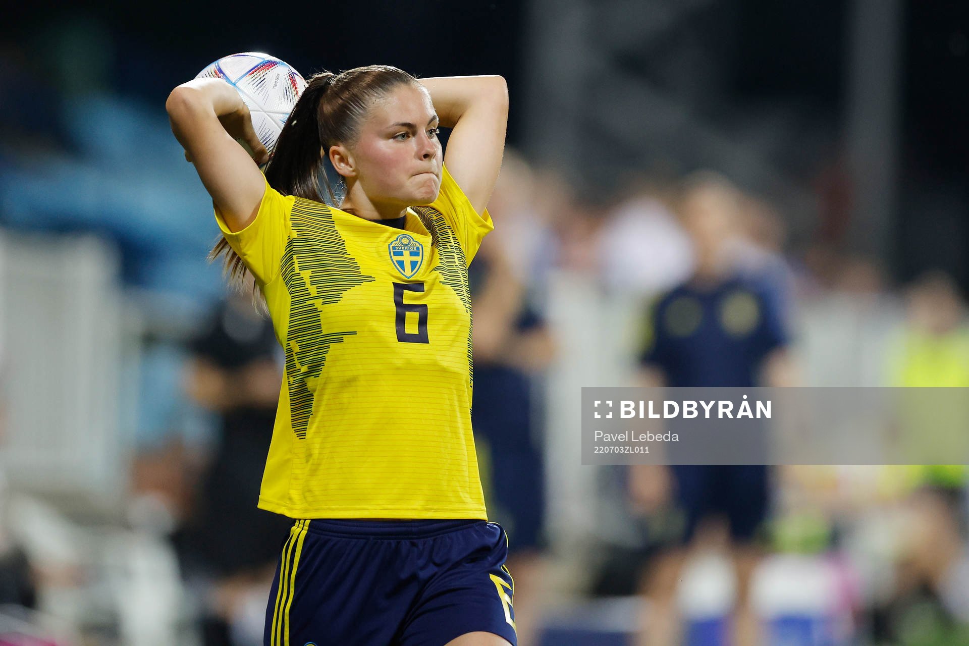 Hanna Wijk of Sweden in action during the football match in The UEFA Womens Under-19 European Championships on July 03 in Opava, Czech Republic.
