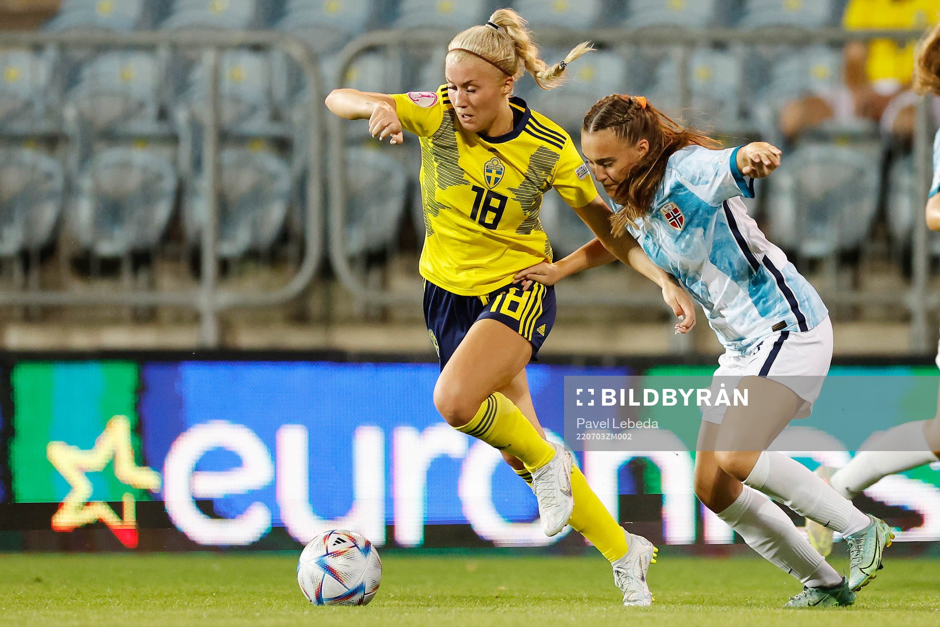 Felicia Jastré Högberg of Sweden in action against xxxxx
