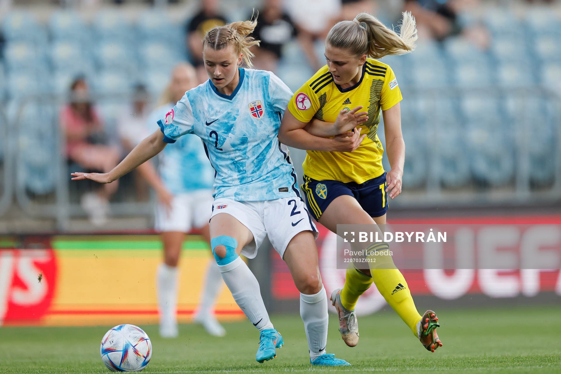 Lisa Björkof Sweden in action against Thea Sørbo of Norway