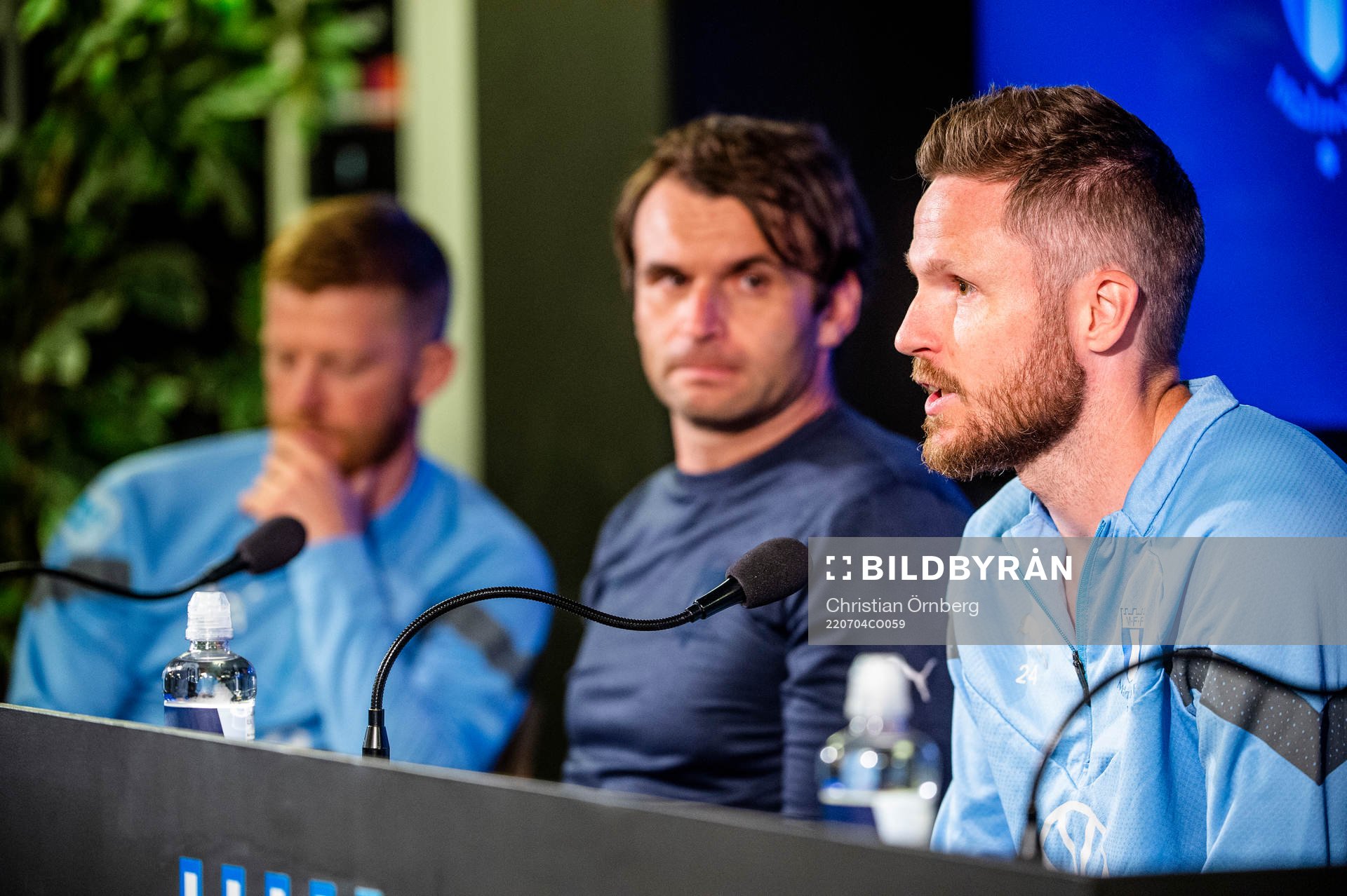 Anders Christiansen, tränare Milos Milojevic och Lasse