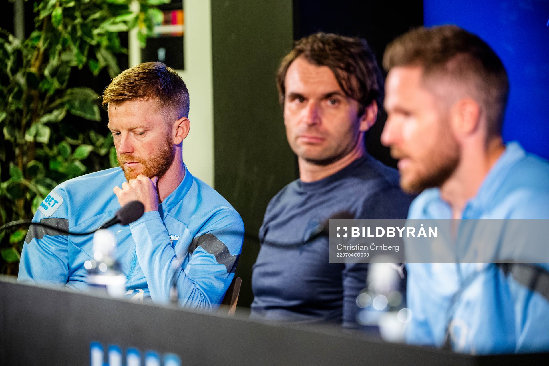 Anders Christiansen, tränare Milos Milojevic och Lasse