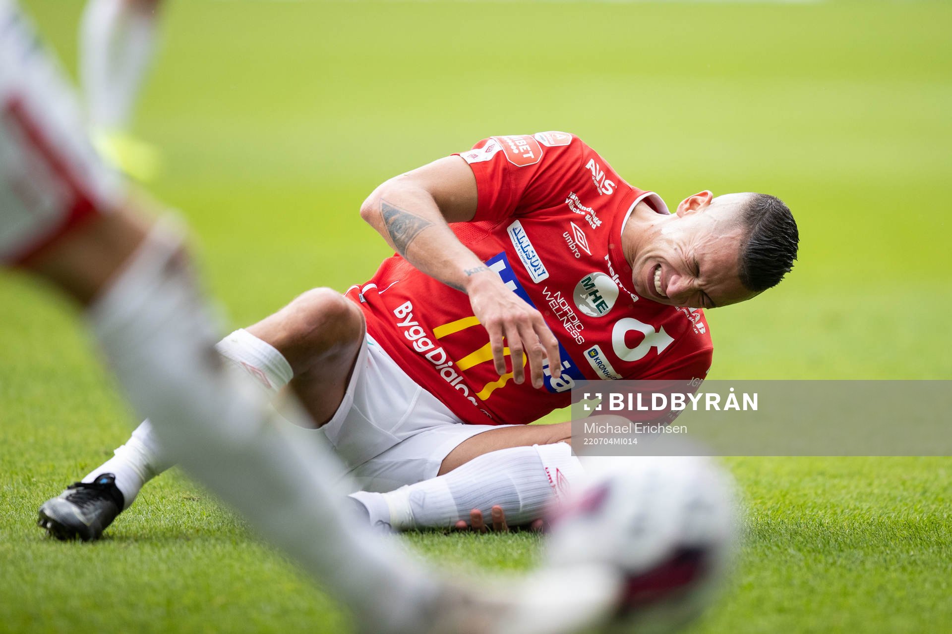 Degerfors Nikola Djurdjic har ont