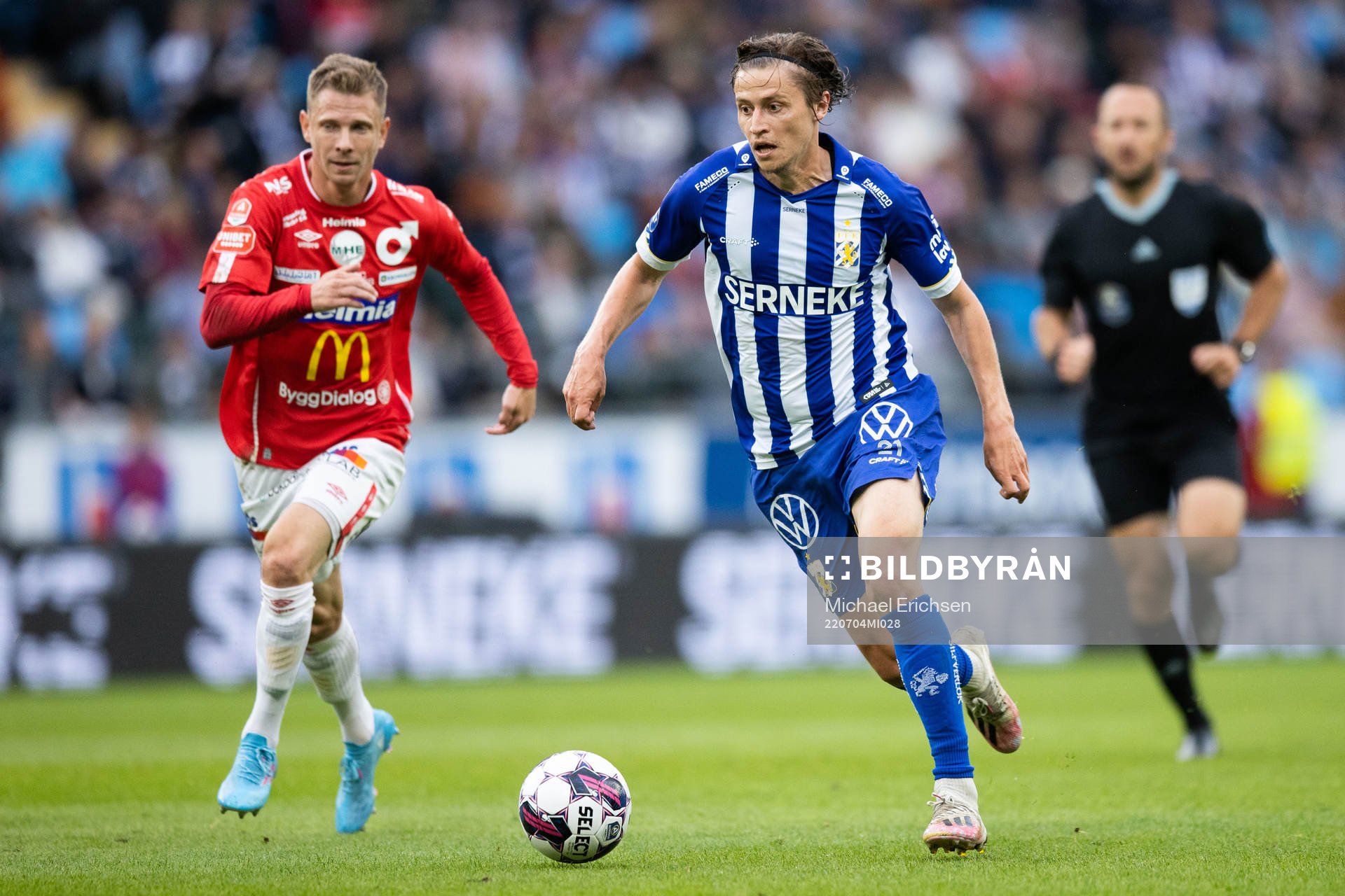 Degerfors Johan Bertilsson och IFK Göteborgs Simon Thern