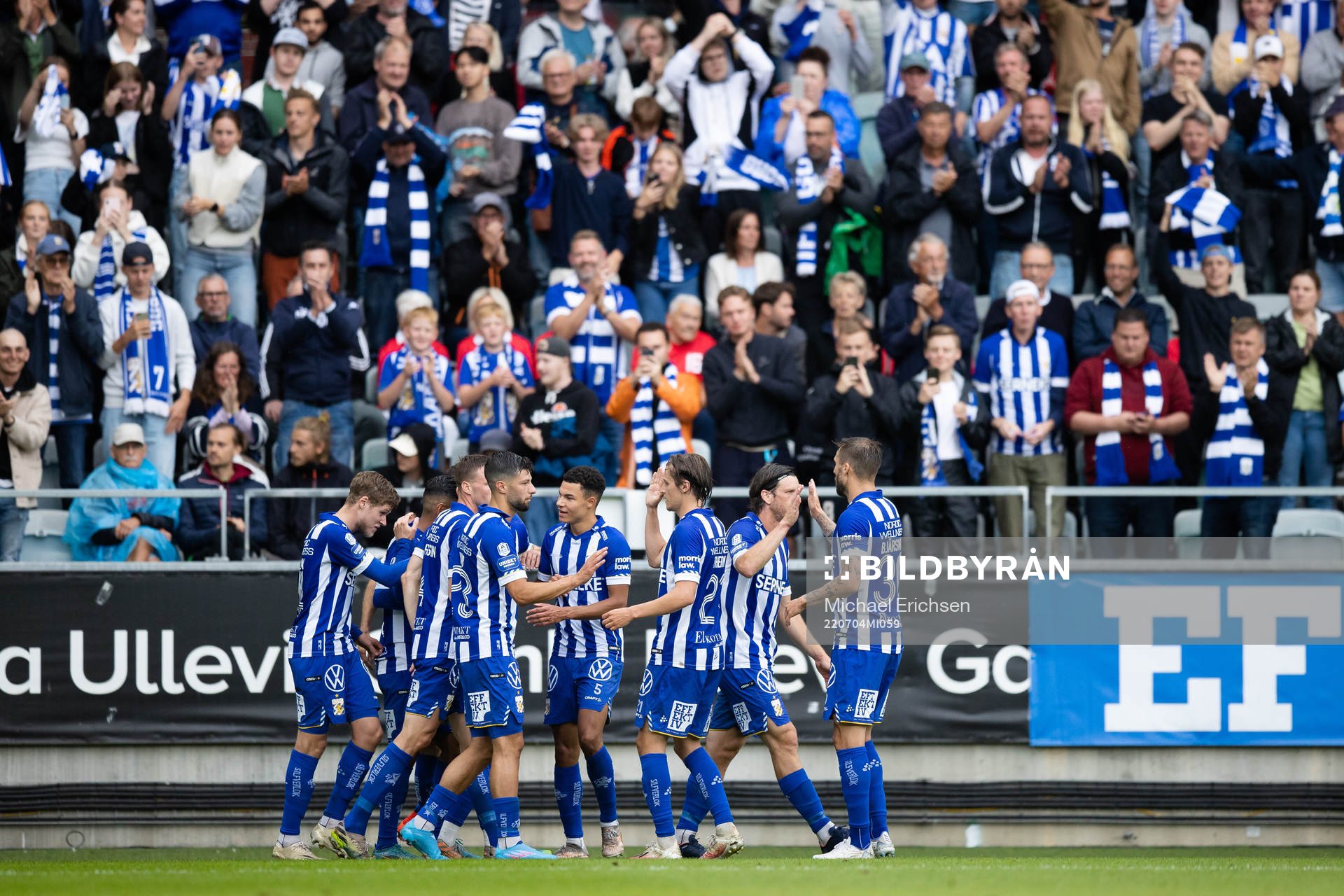 IFK Göteborgs Marcus Berg jublar med lagkamrater