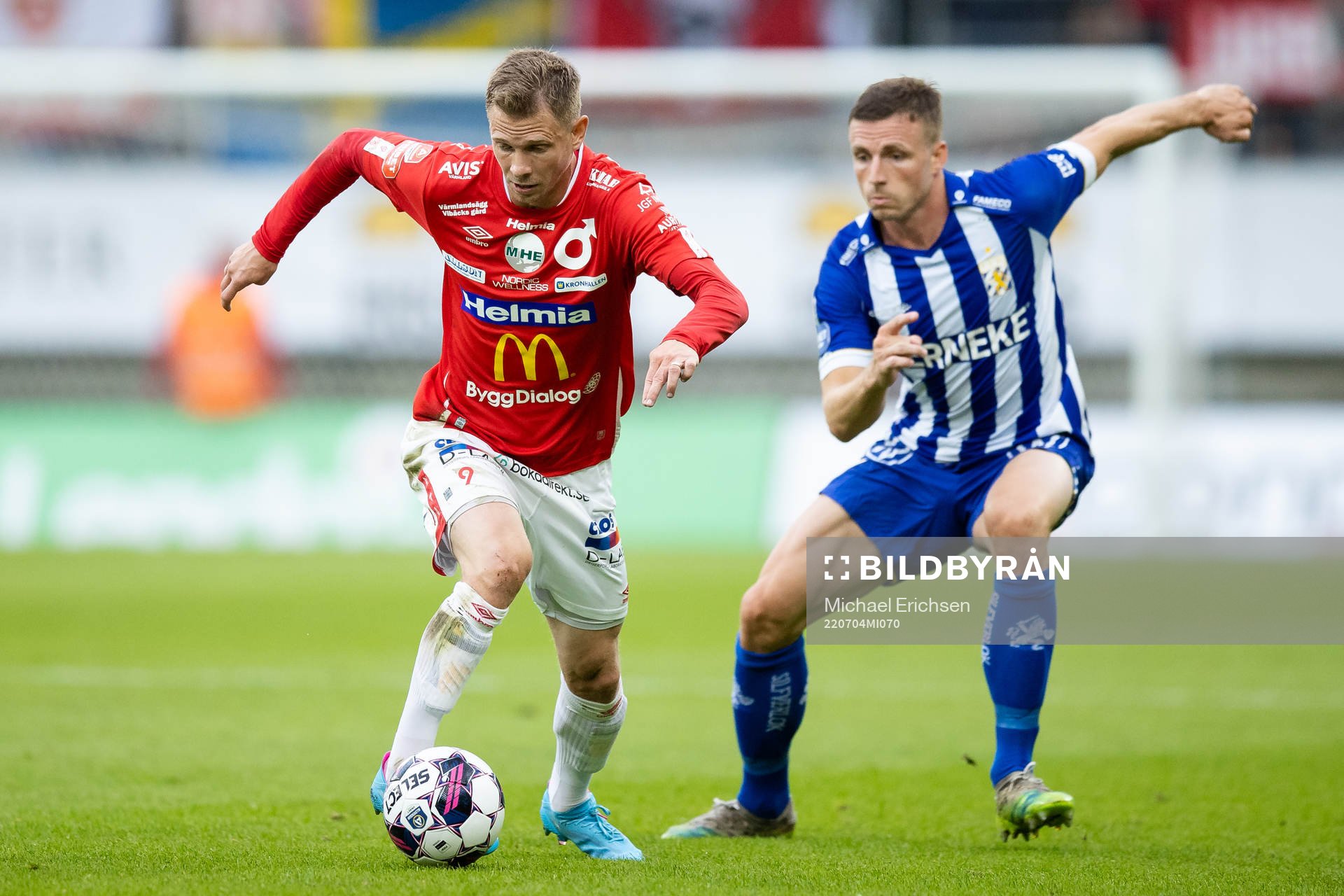 Degerfors Johan Bertilsson och IFK Göteborgs Carl Johansson