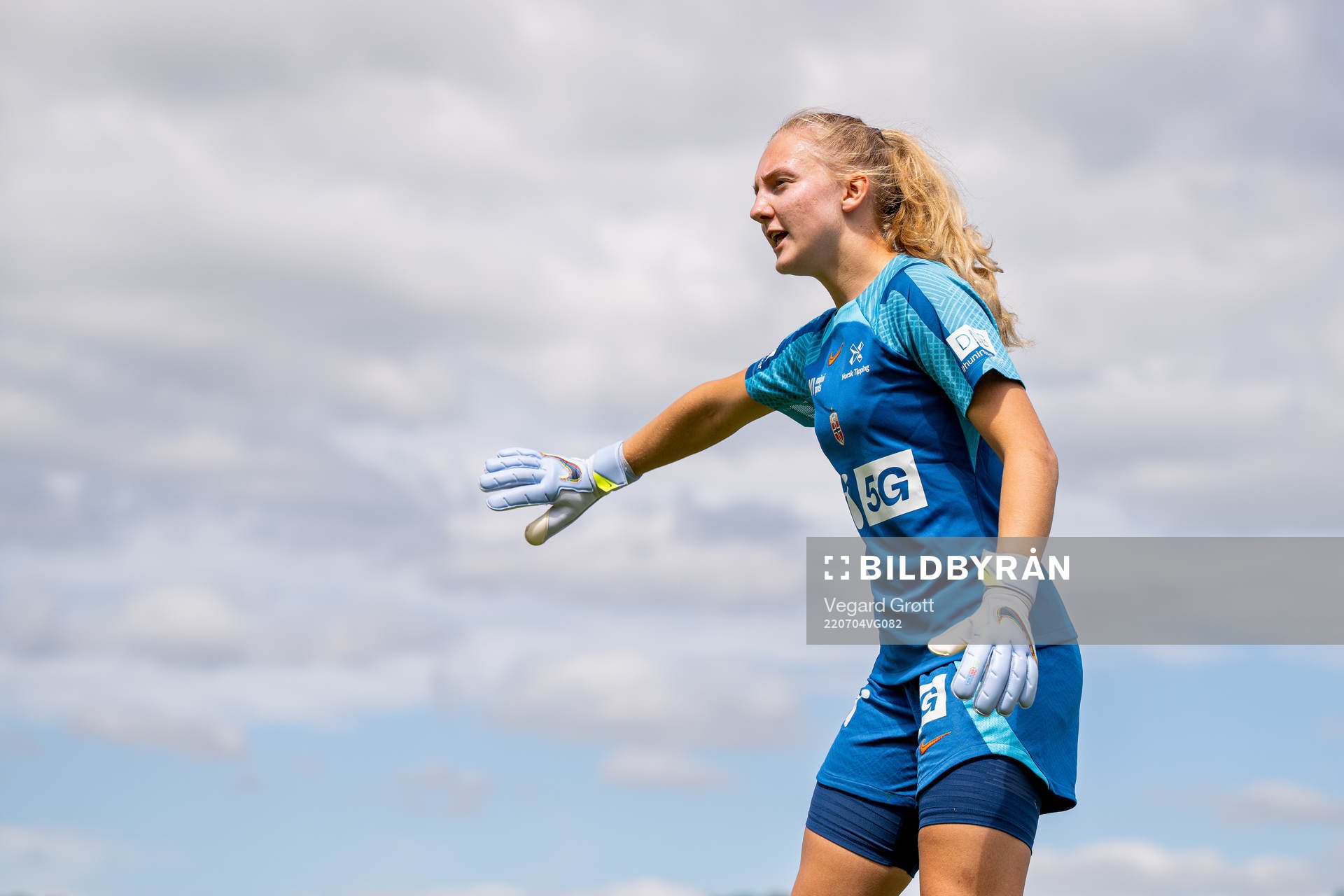 Goalkeeper Sunniva Skoglund of the Norwegian national