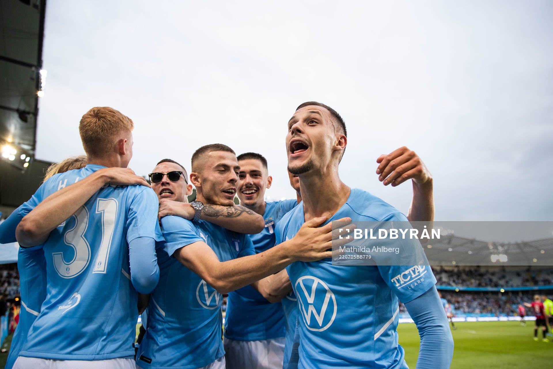 Veljko Birmancevic of Malmö FF celebrates