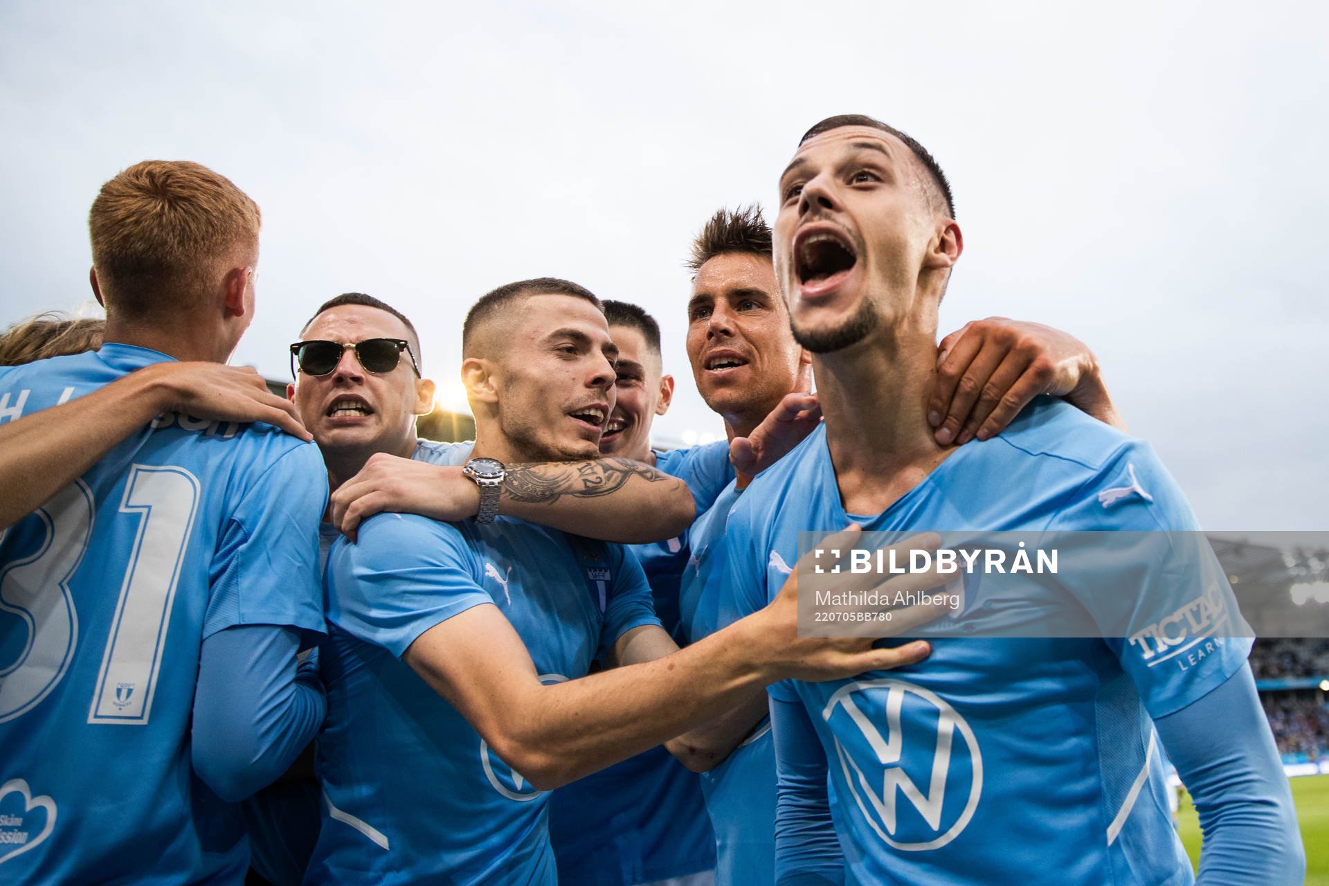 Veljko Birmancevic of Malmö FF celebrates