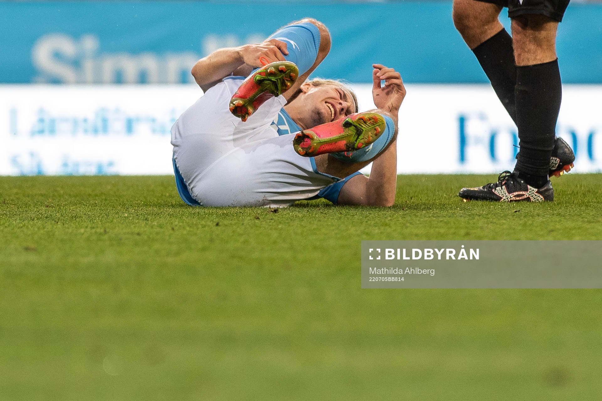 Sebastian Nanasi of Malmö FF in pain