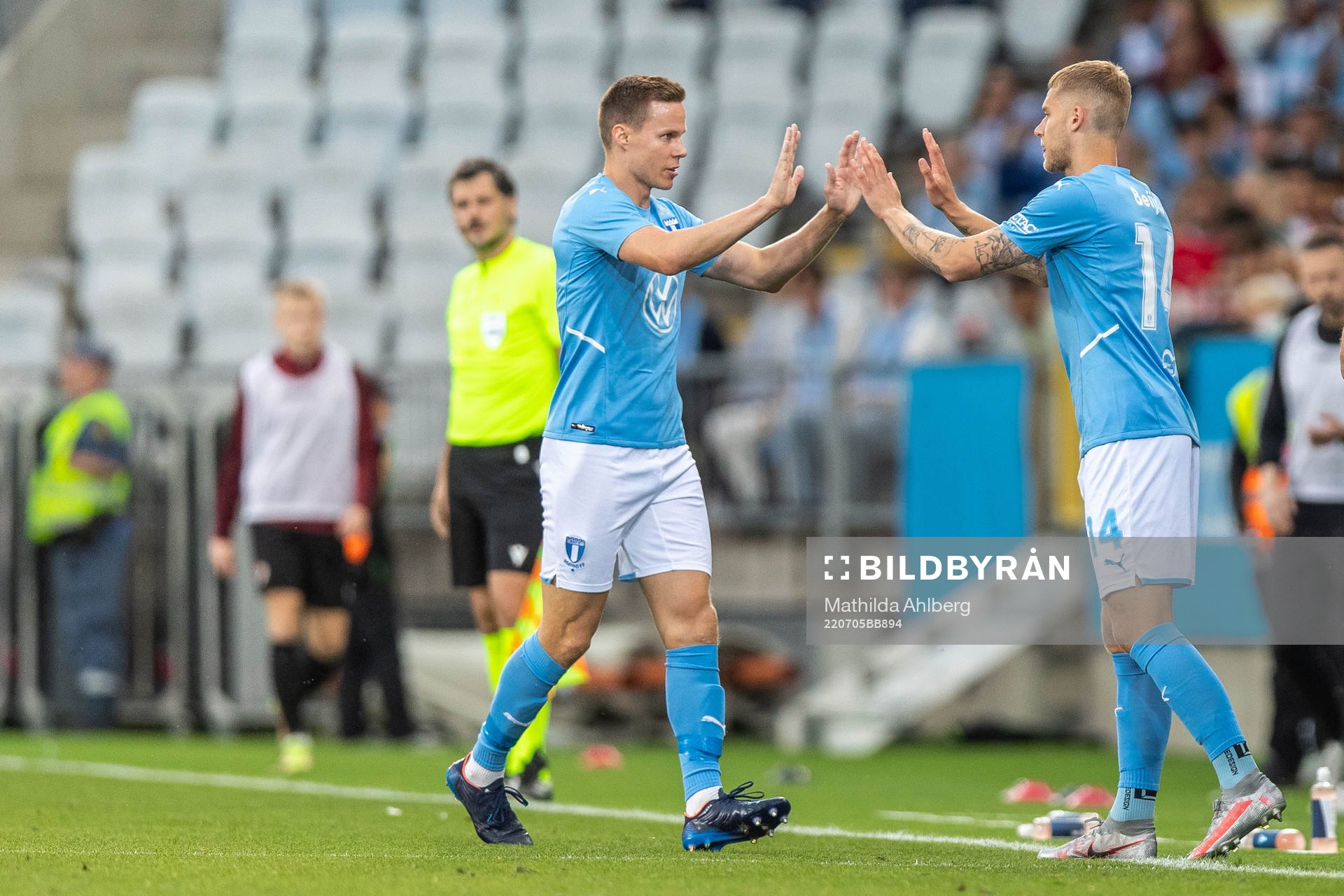 Niklas Moisander and Felix Beijmo of Malmö FF