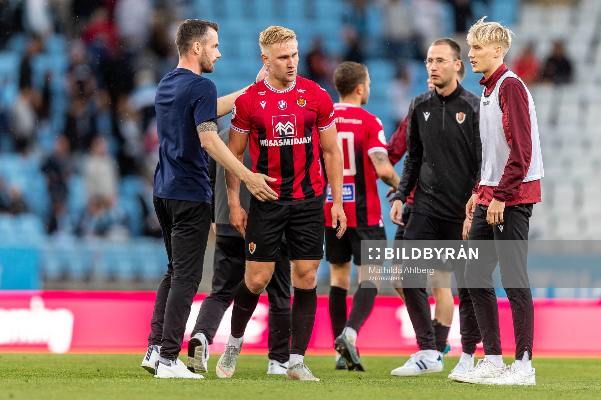 Peter Oliver Ekroth of Vikingur looks dejected
