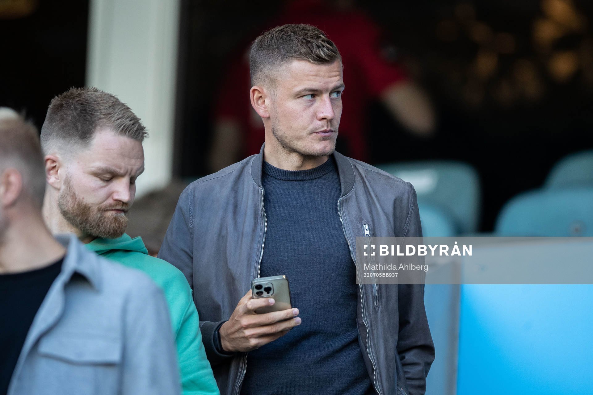 Alfred Finnbogason in the stands