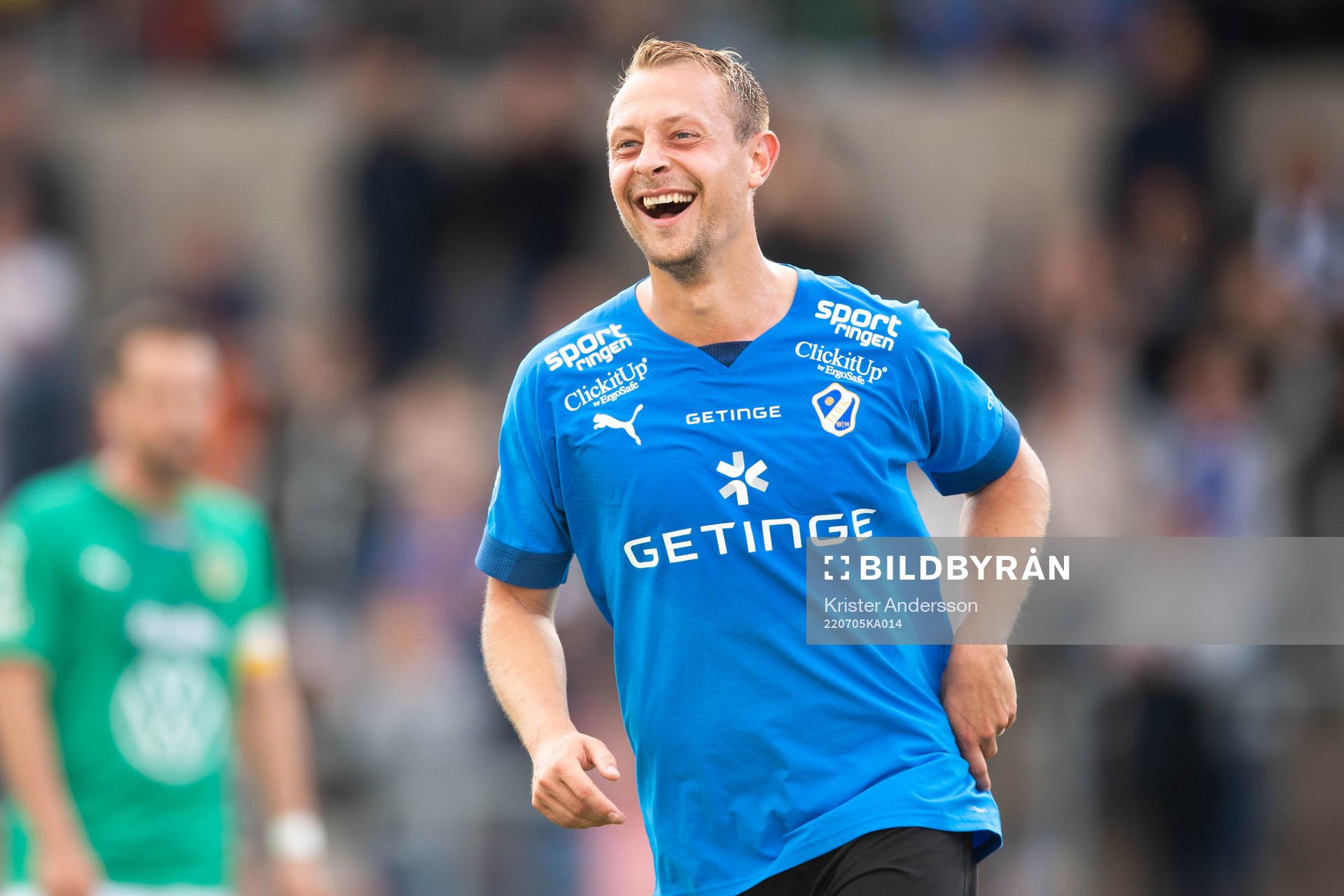 Halmstads Joel Allansson jublar