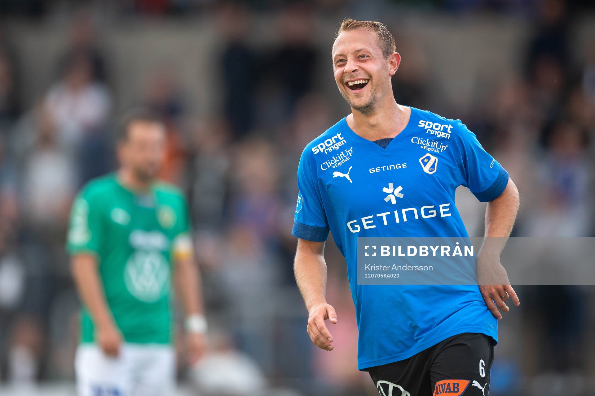 Halmstads Joel Allansson jublar