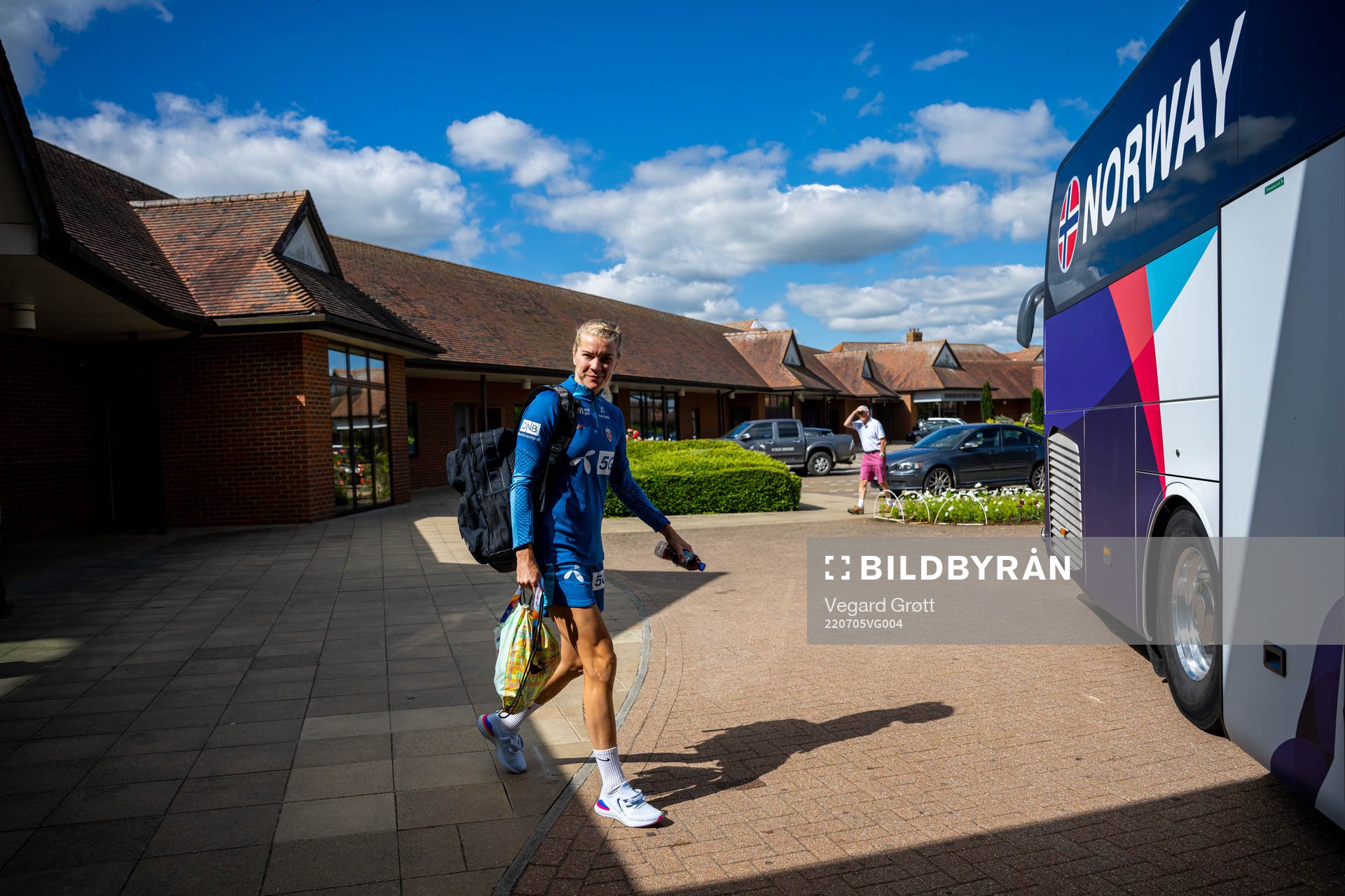 Ada Hegerberg of the Norwegian national football team walks