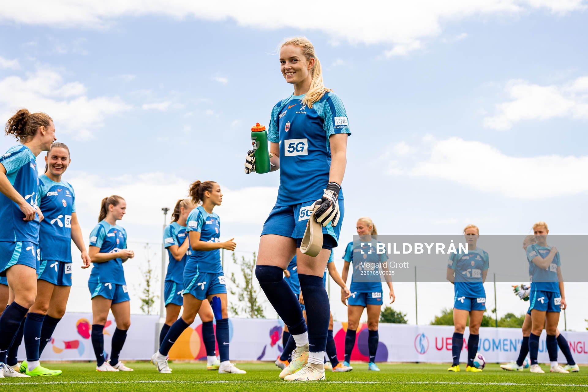 Goalkeeper Guro Pettersen of the Norwegian national