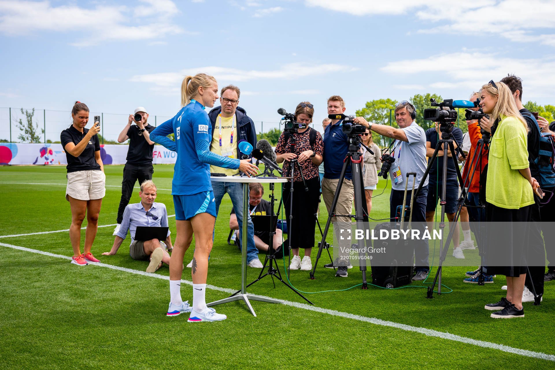 Ada Hegerberg of the Norwegian national football team talks