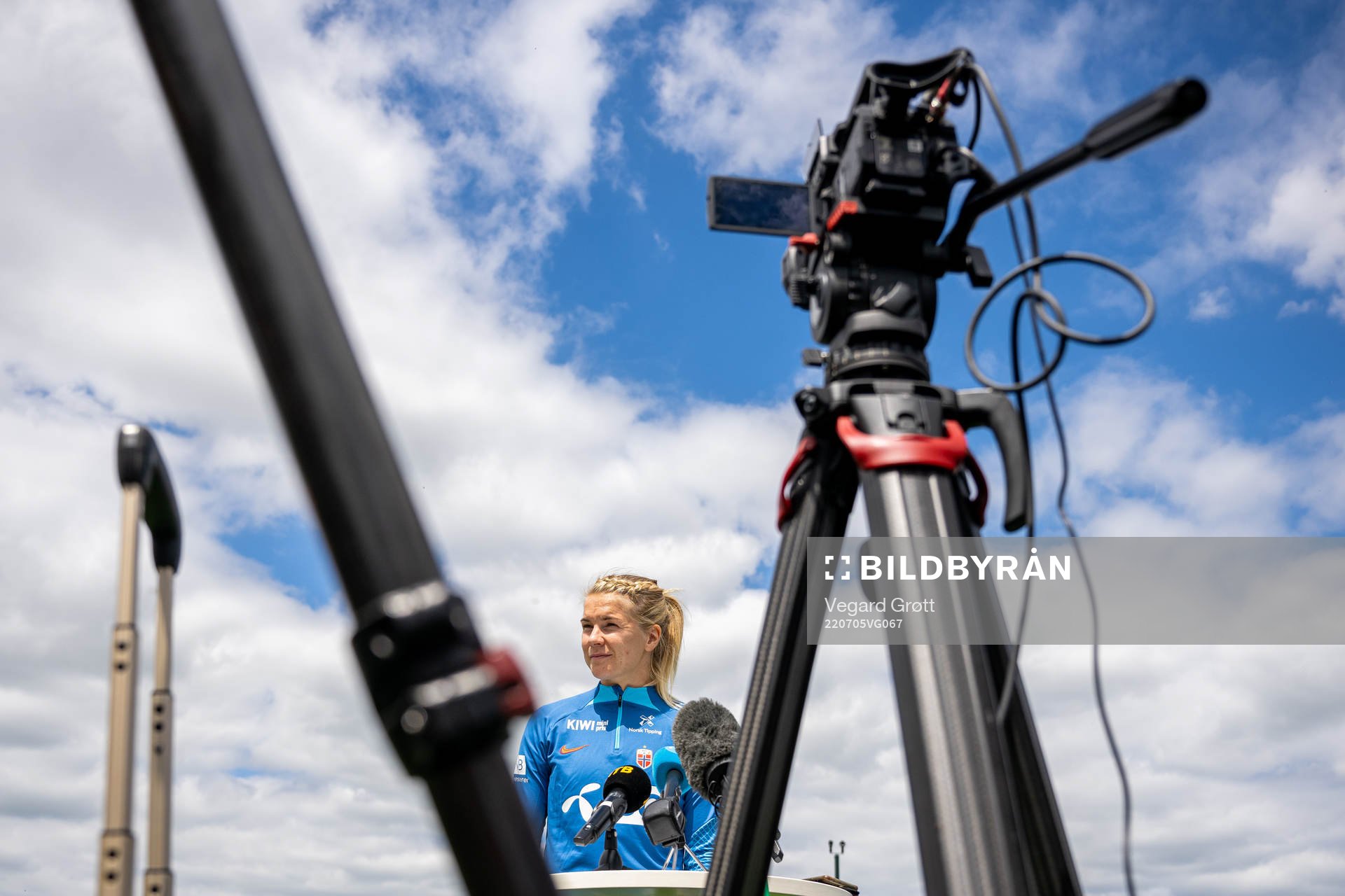 Ada Hegerberg of the Norwegian national football team talks