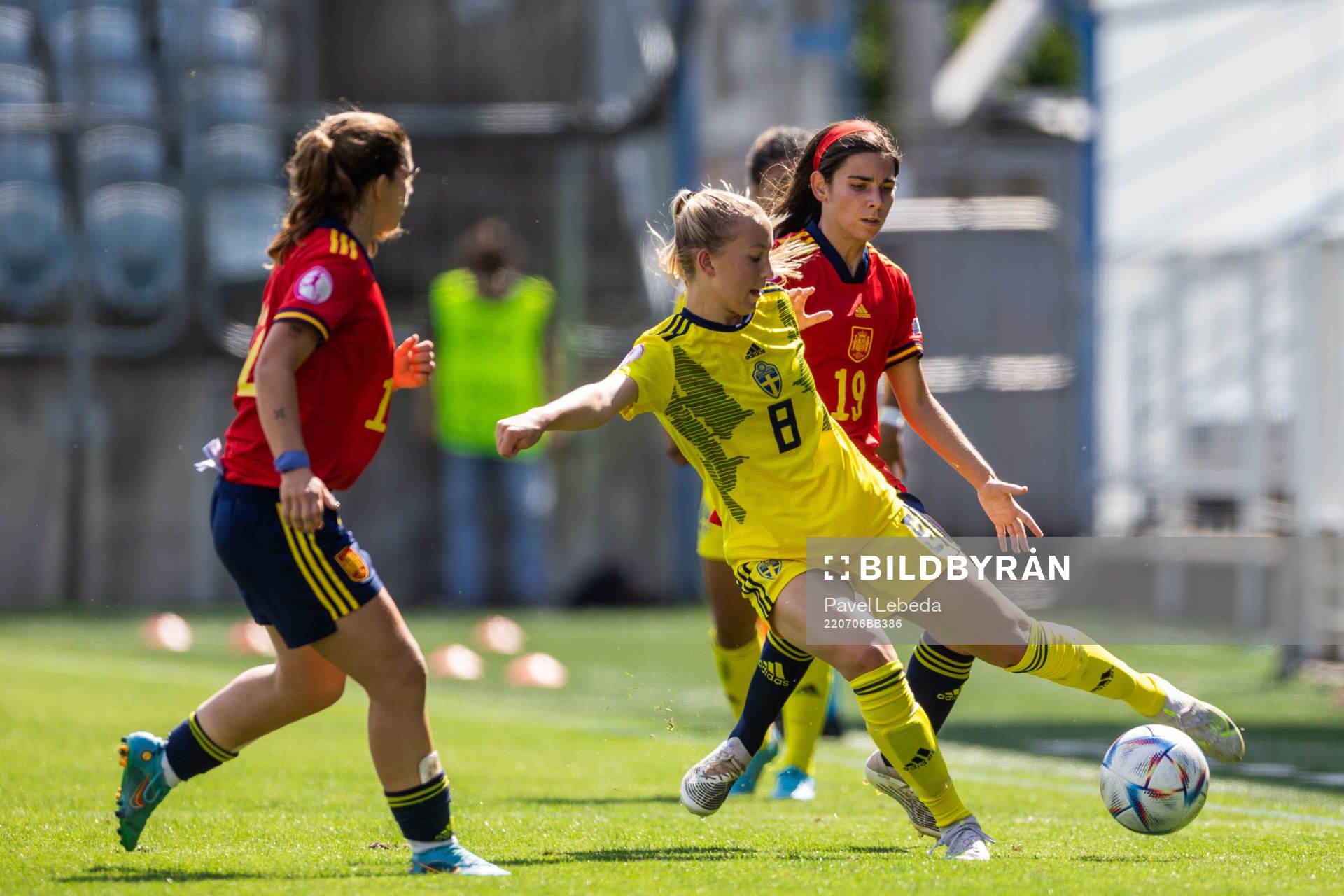 Sara Eriksson of Sweden and Esther Laborde and Ane Elexpuru