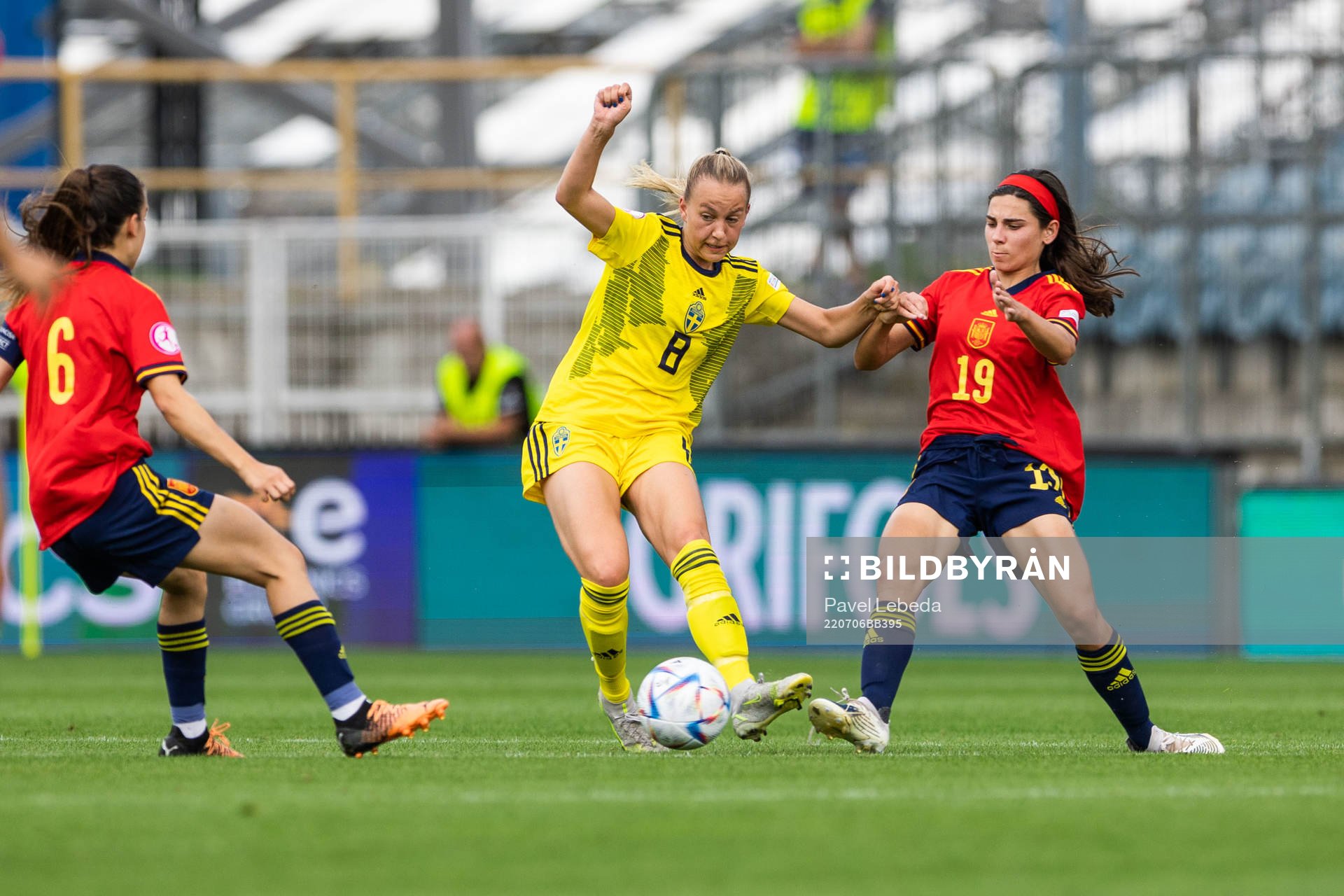 Sara Eriksson of Sweden and Ariadna Mingueza and Ane