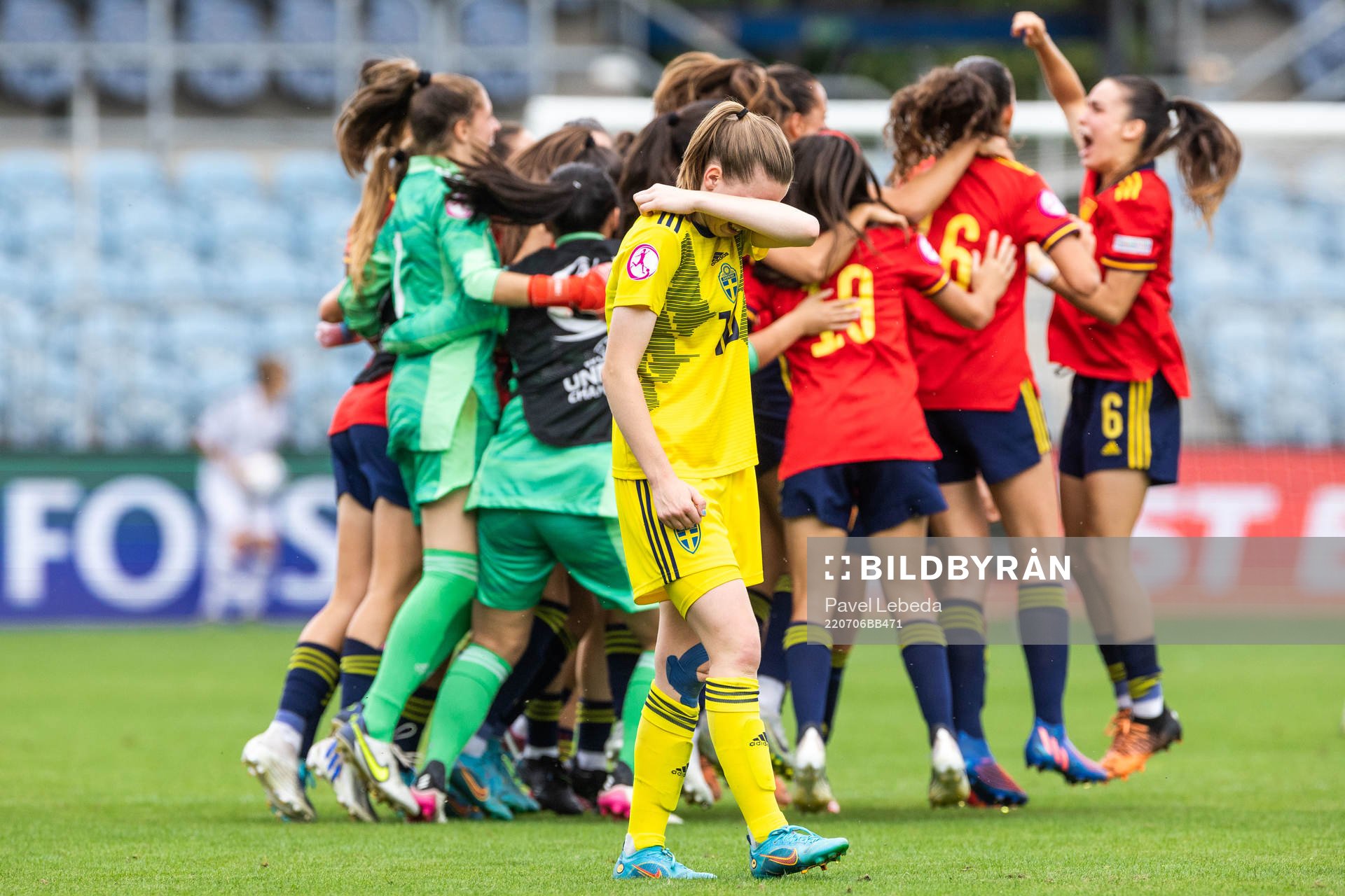 Bea Sprung of Sweden looks dejected