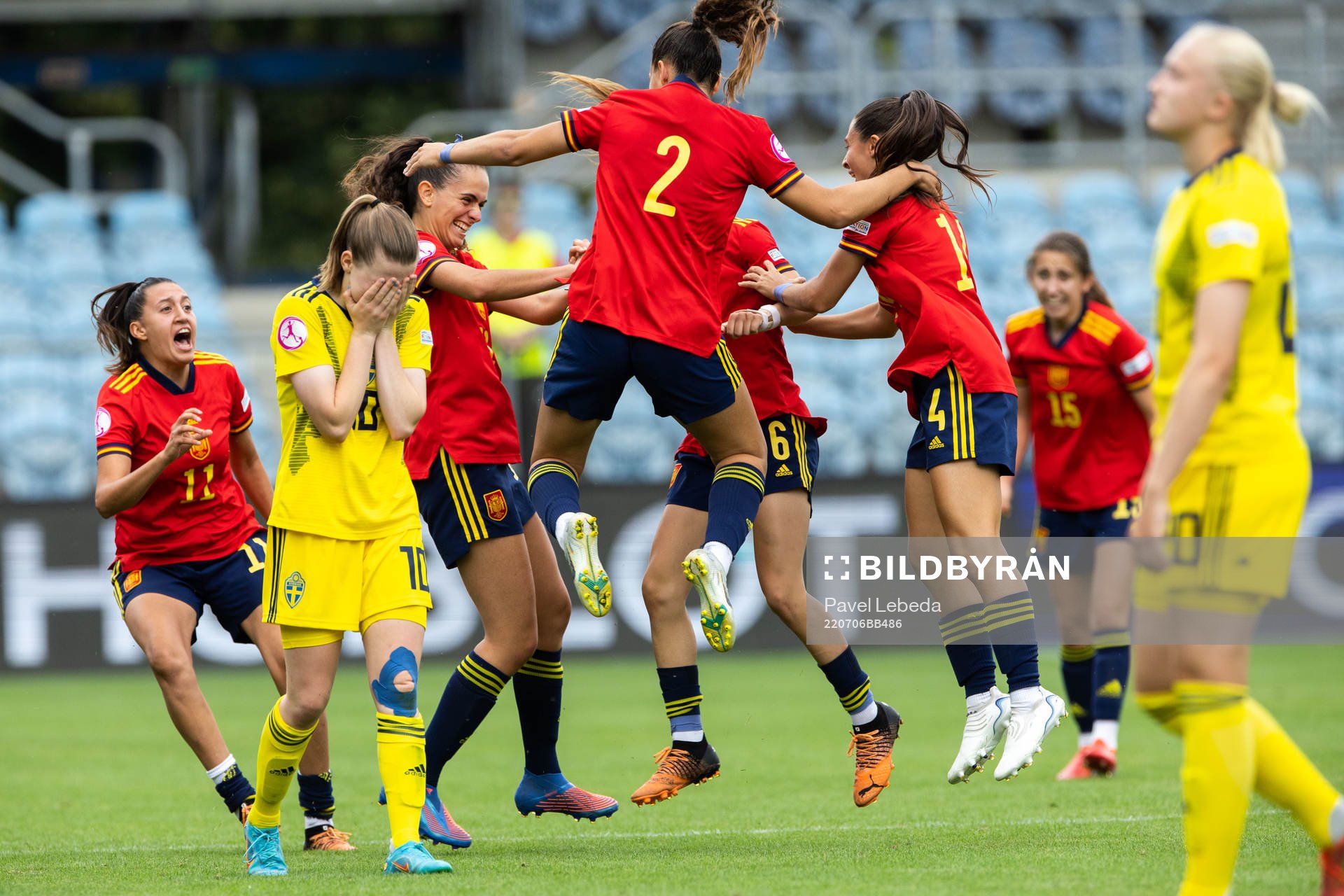 Bea Sprung of Sweden looks dejected