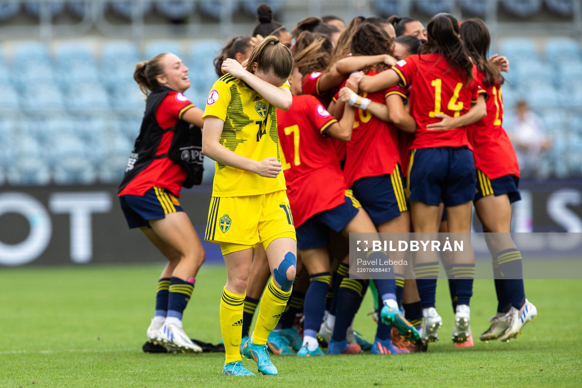 Bea Sprung of Sweden looks dejected