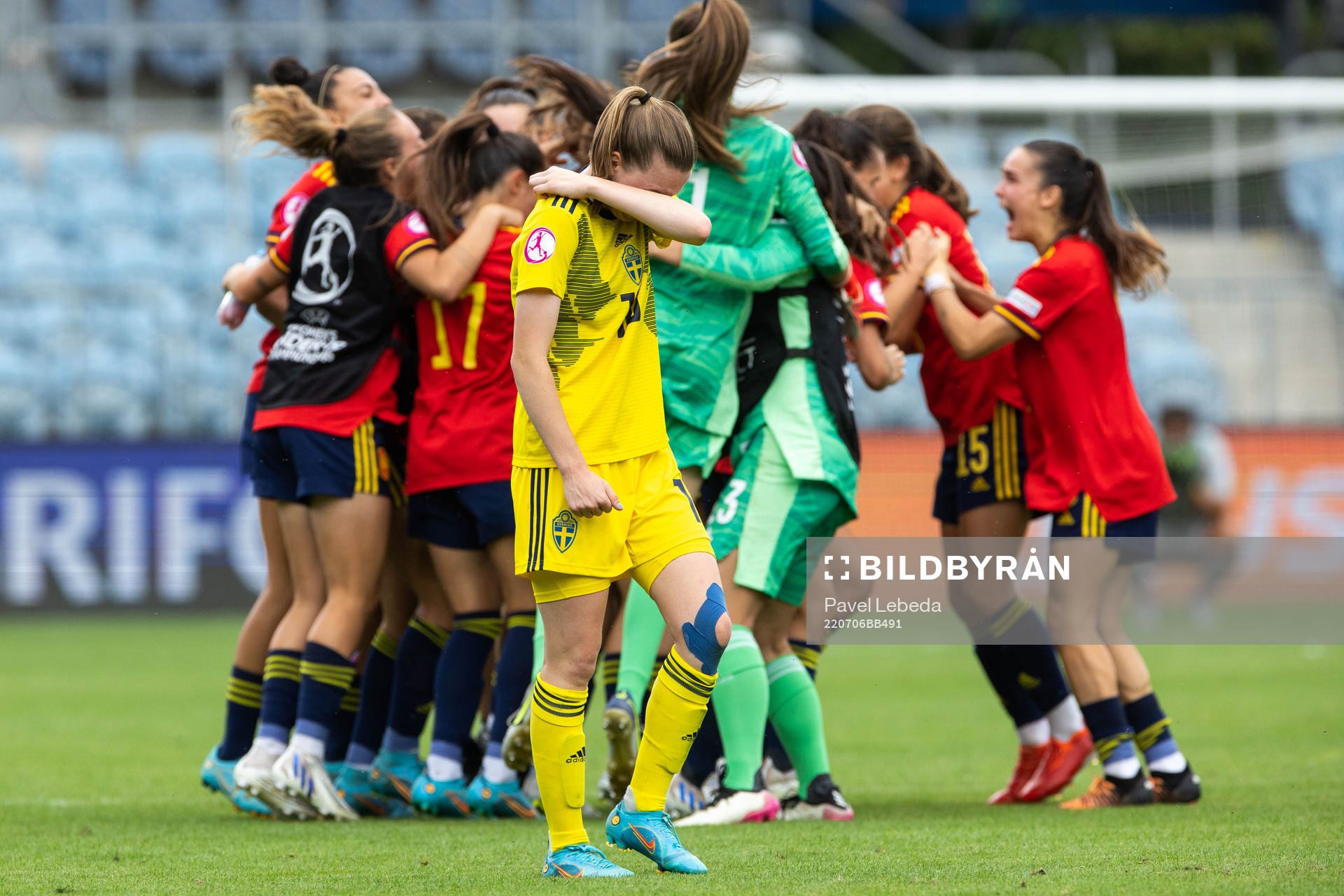 Bea Sprung of Sweden looks dejected