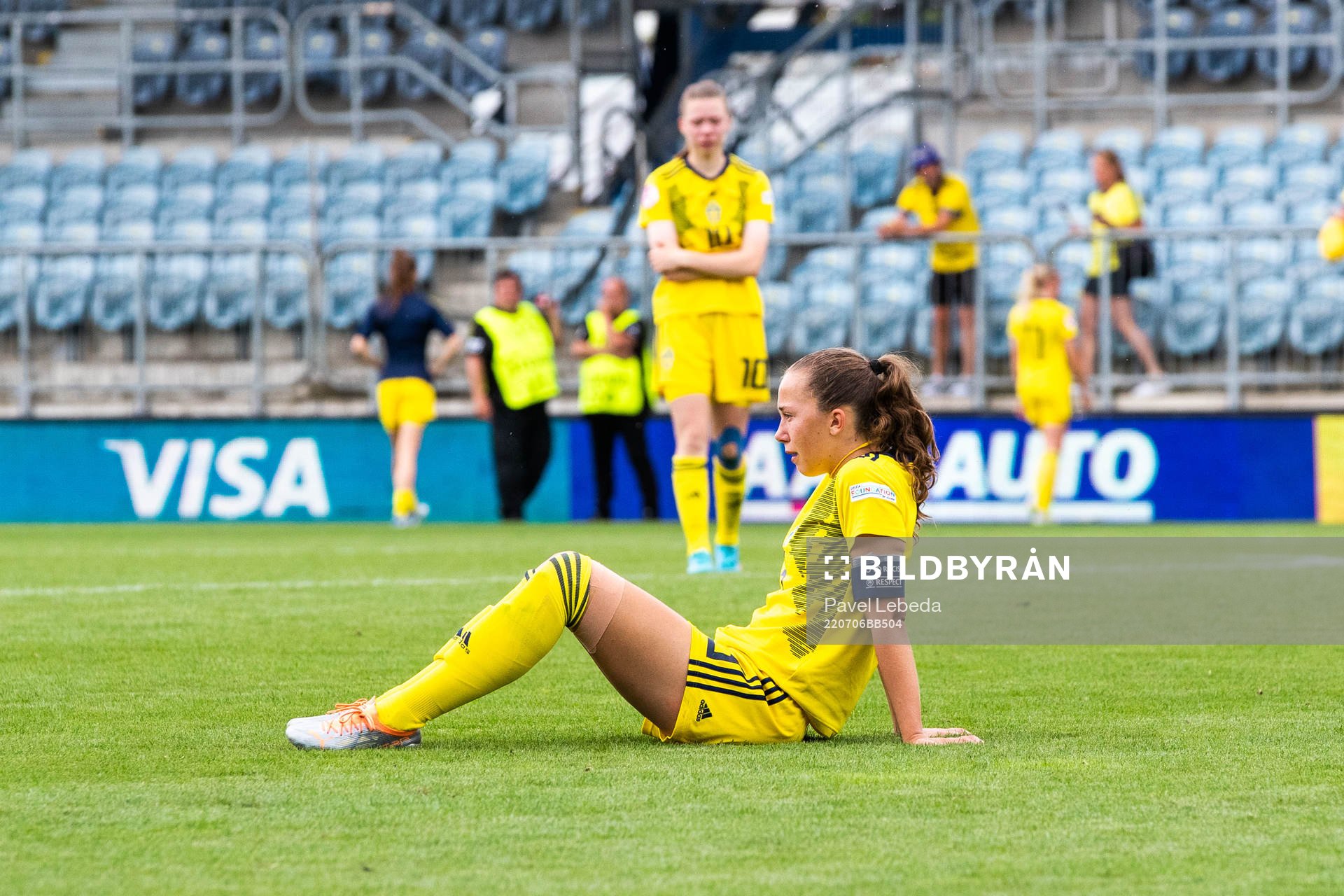 Athinna Persson Lundgren of Sweden looks dejected