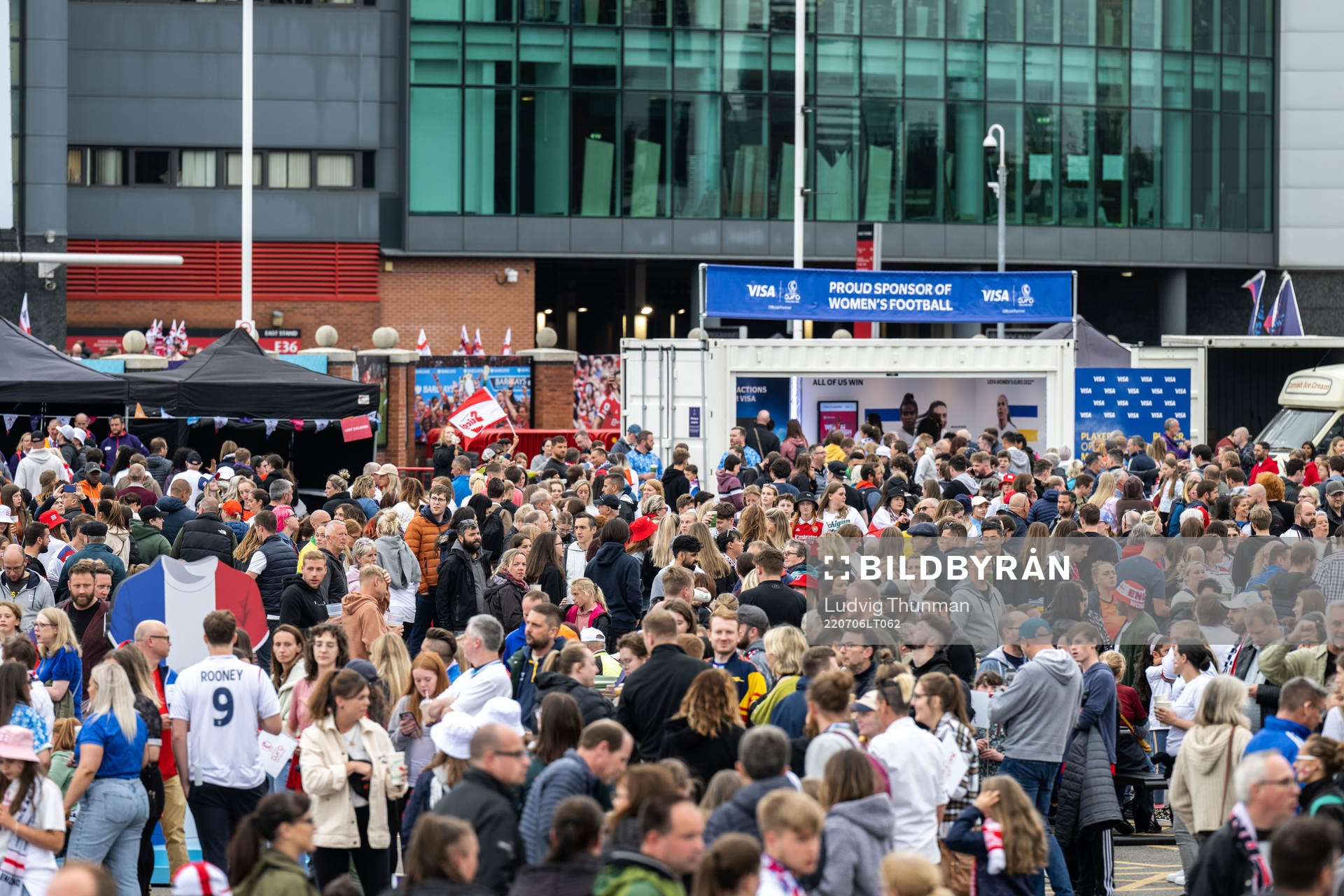Spectators outside Old Trafford