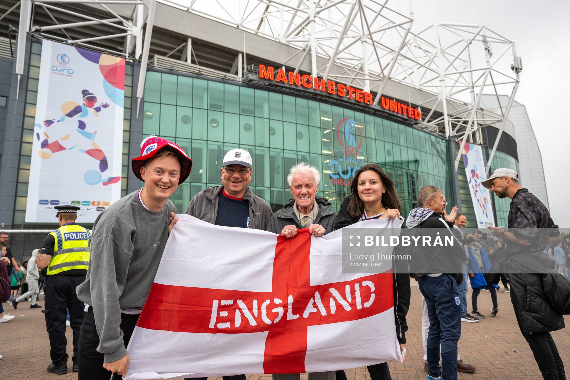 Spectators outside Old Trafford