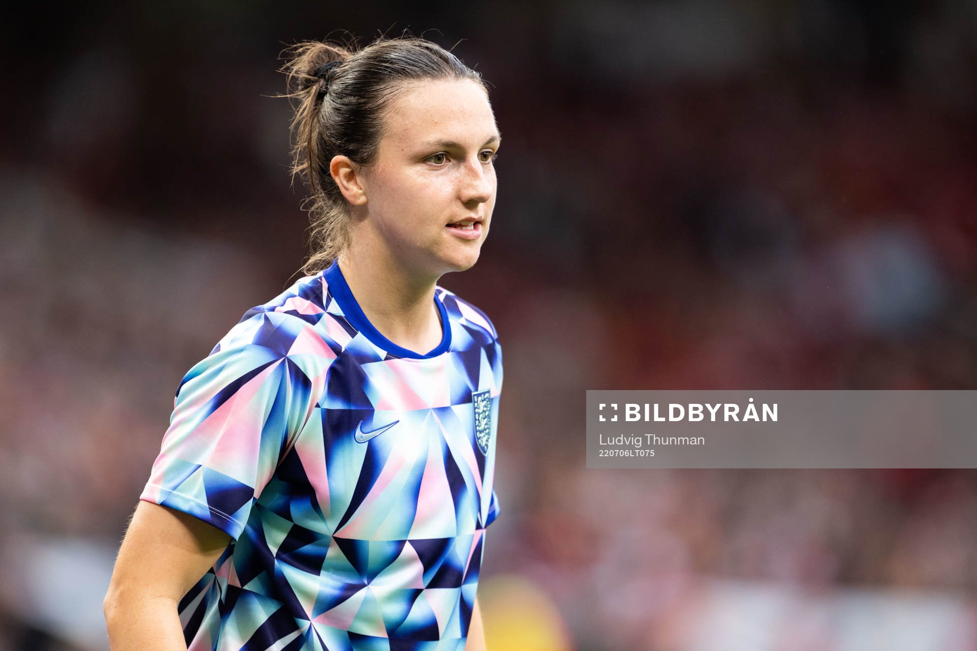 Lotte Wubben-Moy of England ahead of the UEFA Women's Euro 2022 group stage match between England and Austria on July 6, 2022 in Manchester.