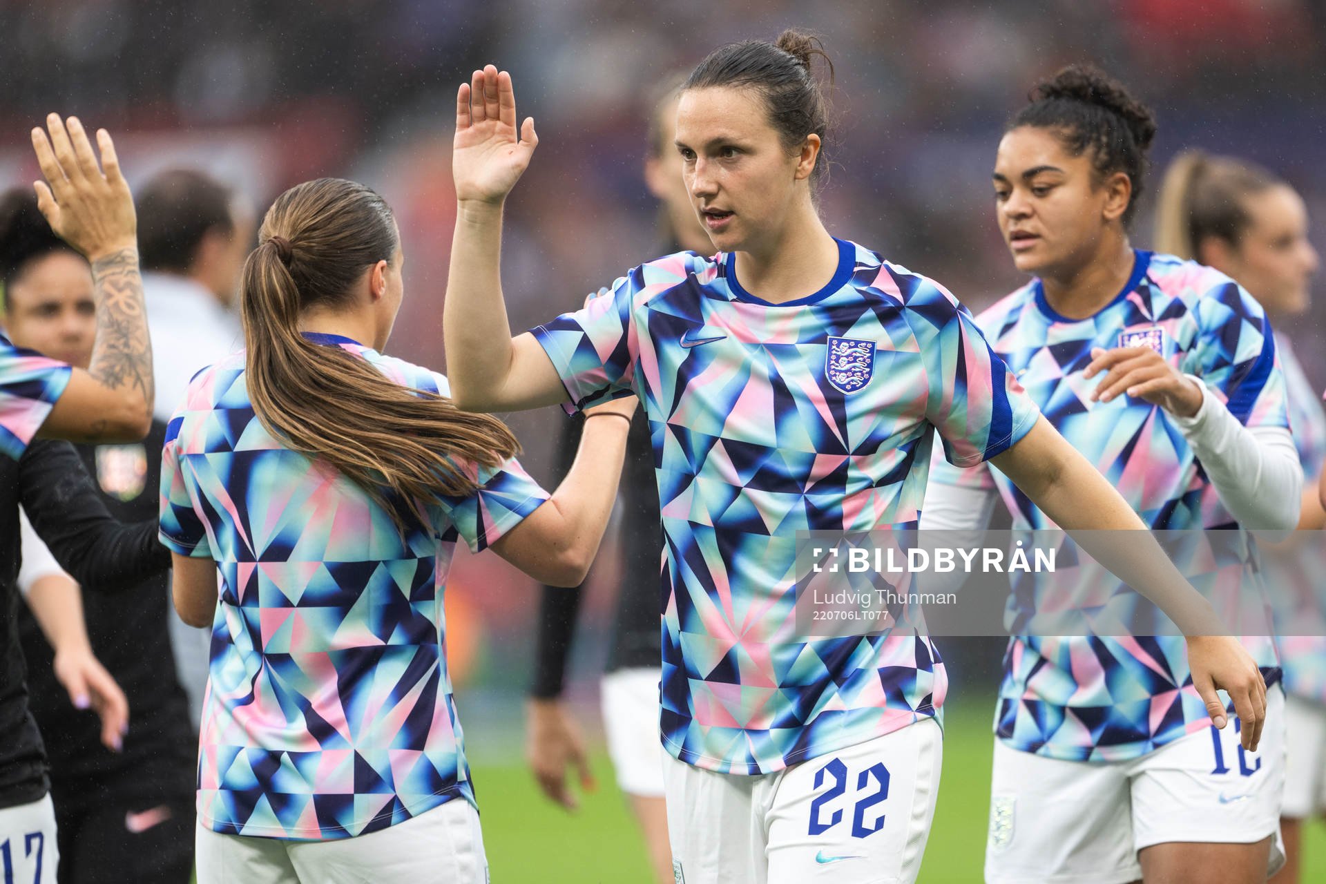 Lotte Wubben-Moy of England ahead of the UEFA Women's Euro 2022 group stage match between England and Austria on July 6, 2022 in Manchester.