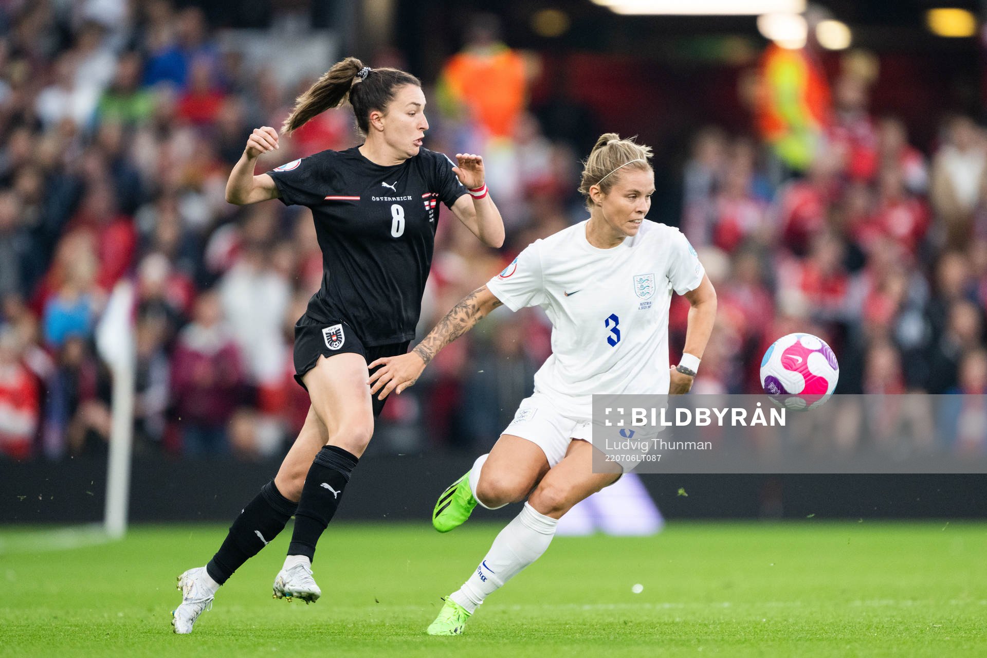 Barbara Martina Dunst of Austria and Rachel Daly of England